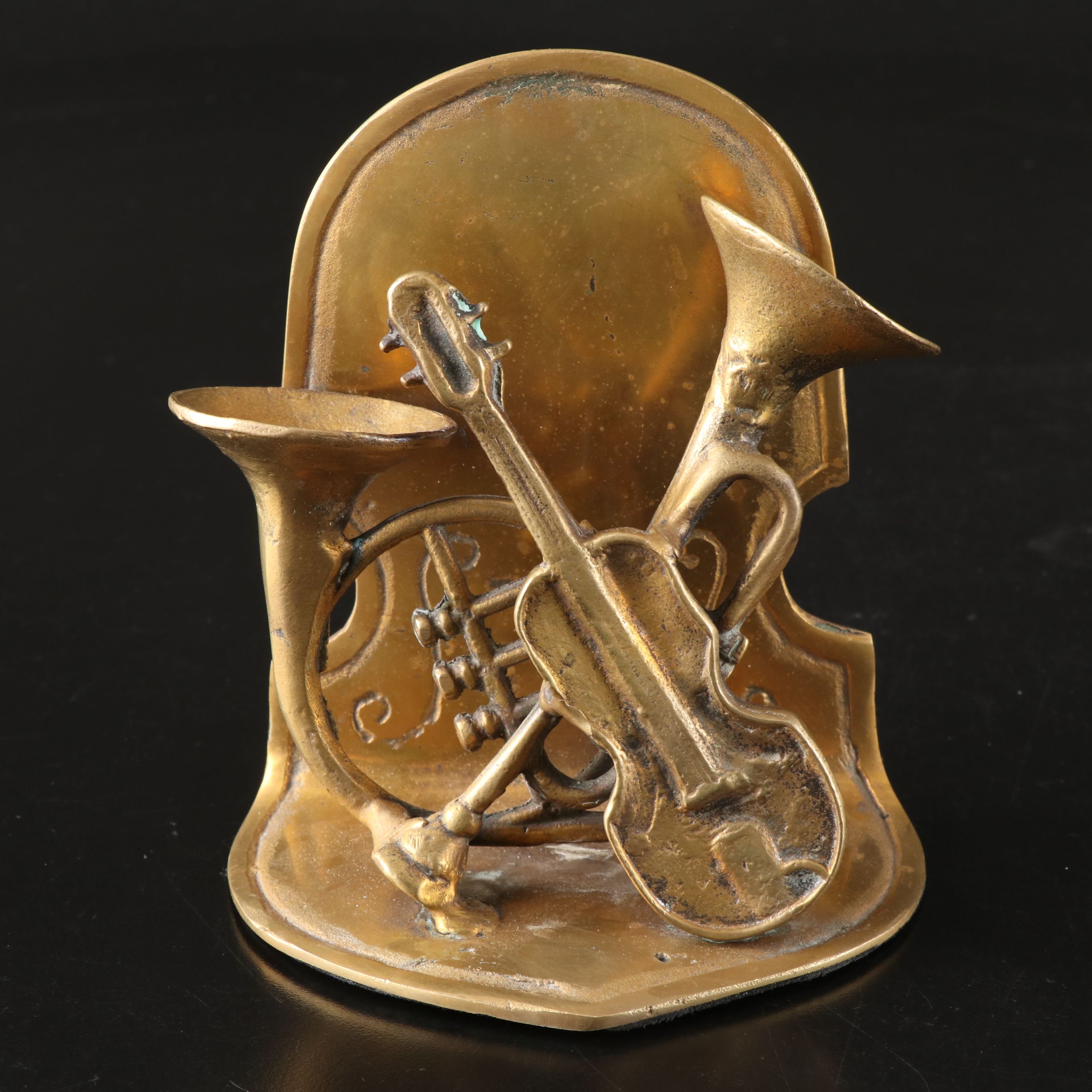 Brass Instrument Bookends