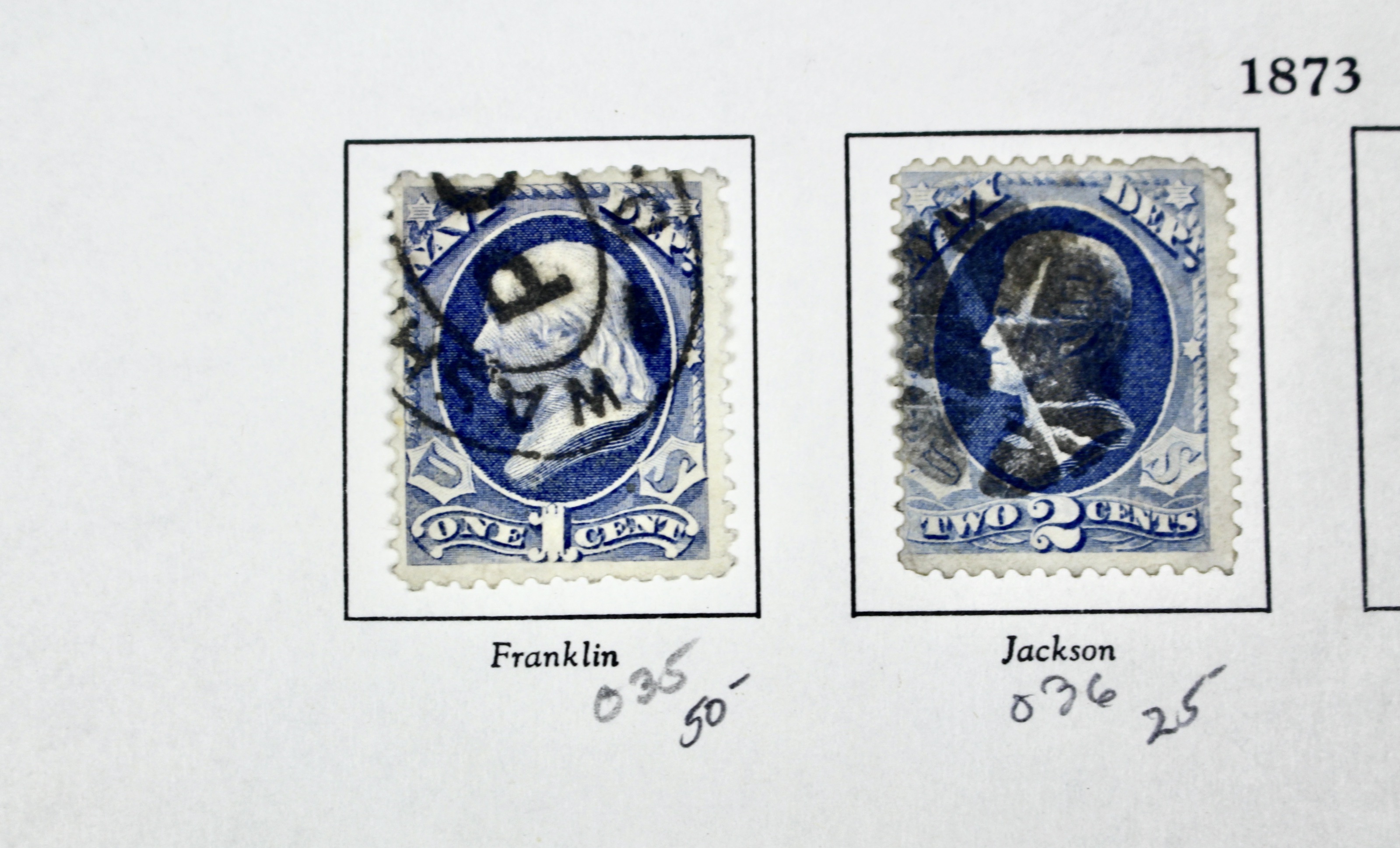 Ten Different U.S. Official Navy Department Postage Stamps, 1873