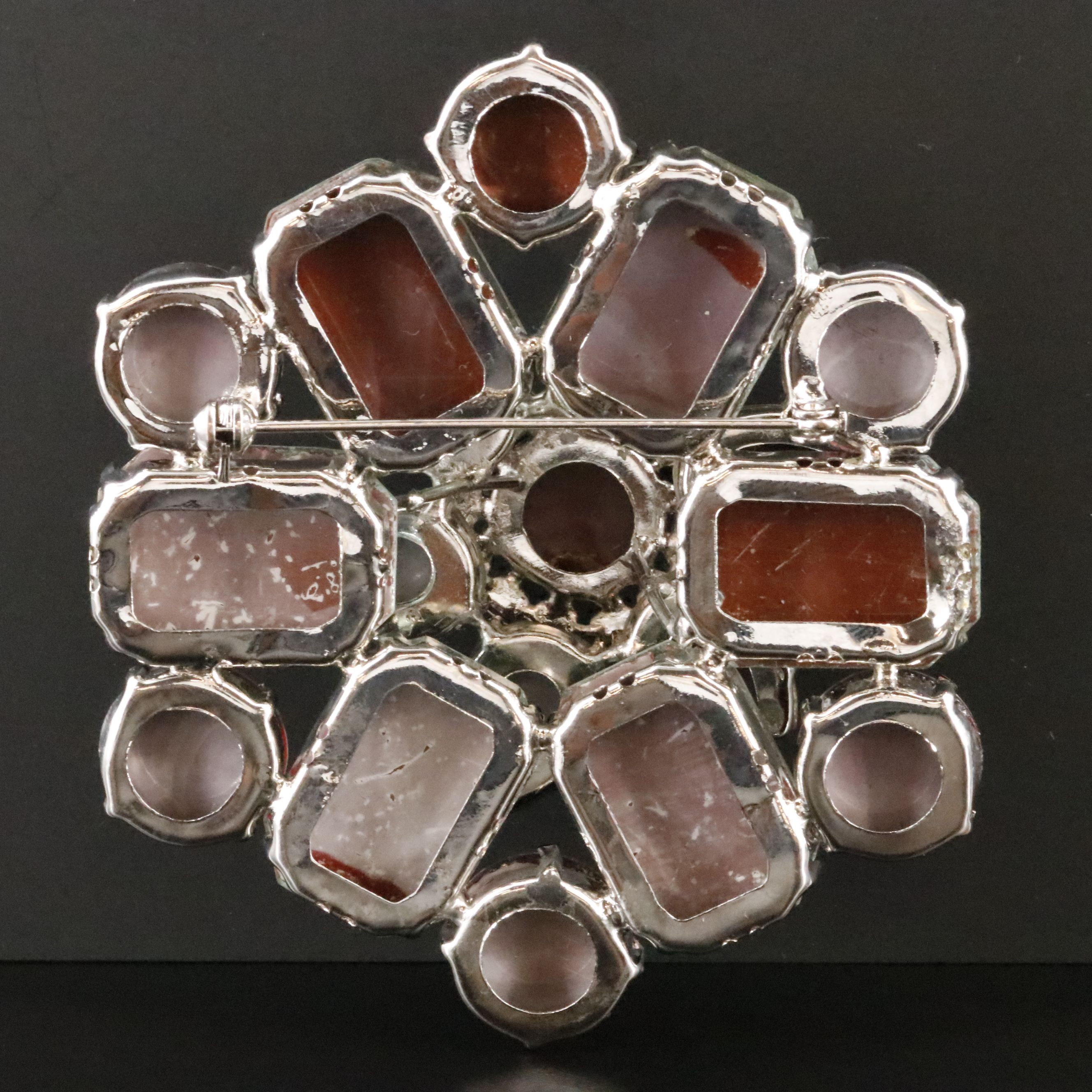 Rhinestone Flower Brooch