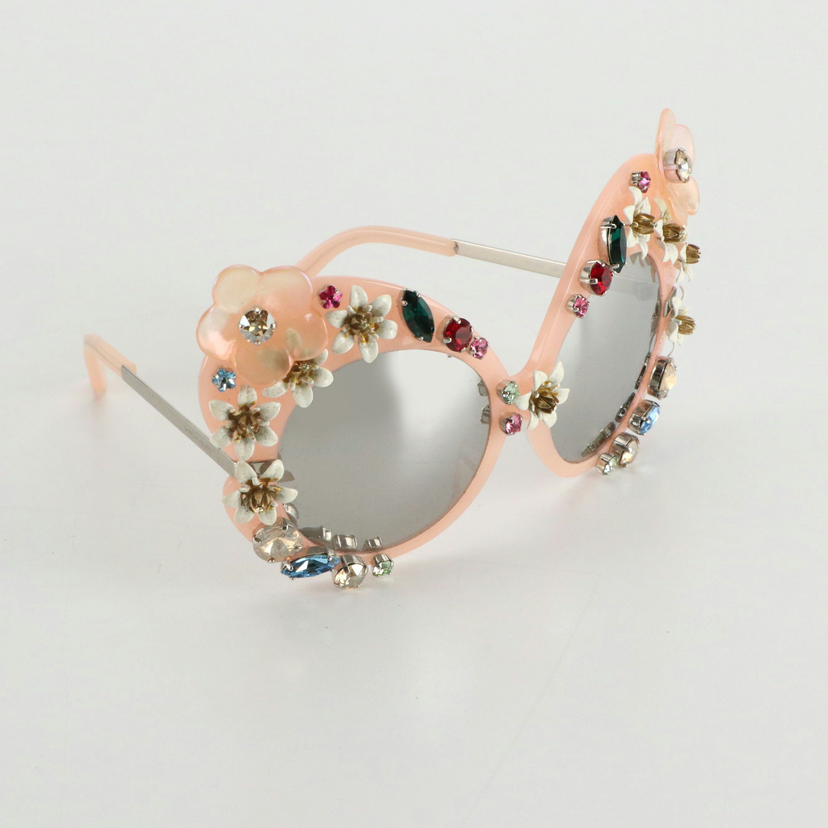 Dolce & Gabbana DG4292 Floral Appliqué & Embellished Butterfly Sunglasses W Case