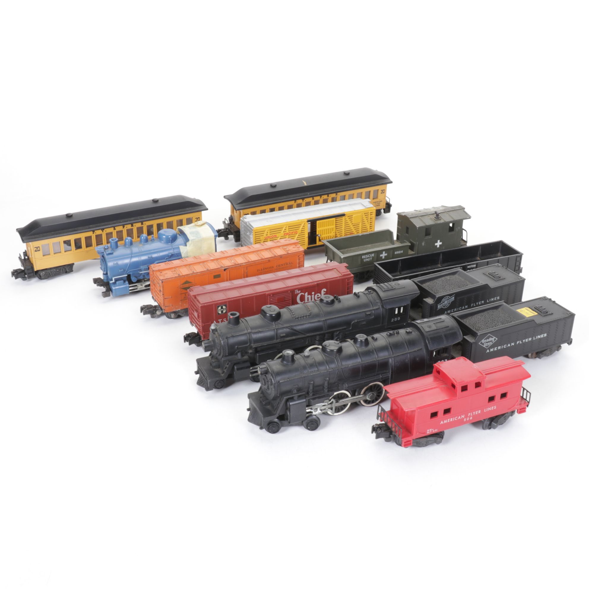 American Flyer Locomotives with Passenger Cars, Tender and More