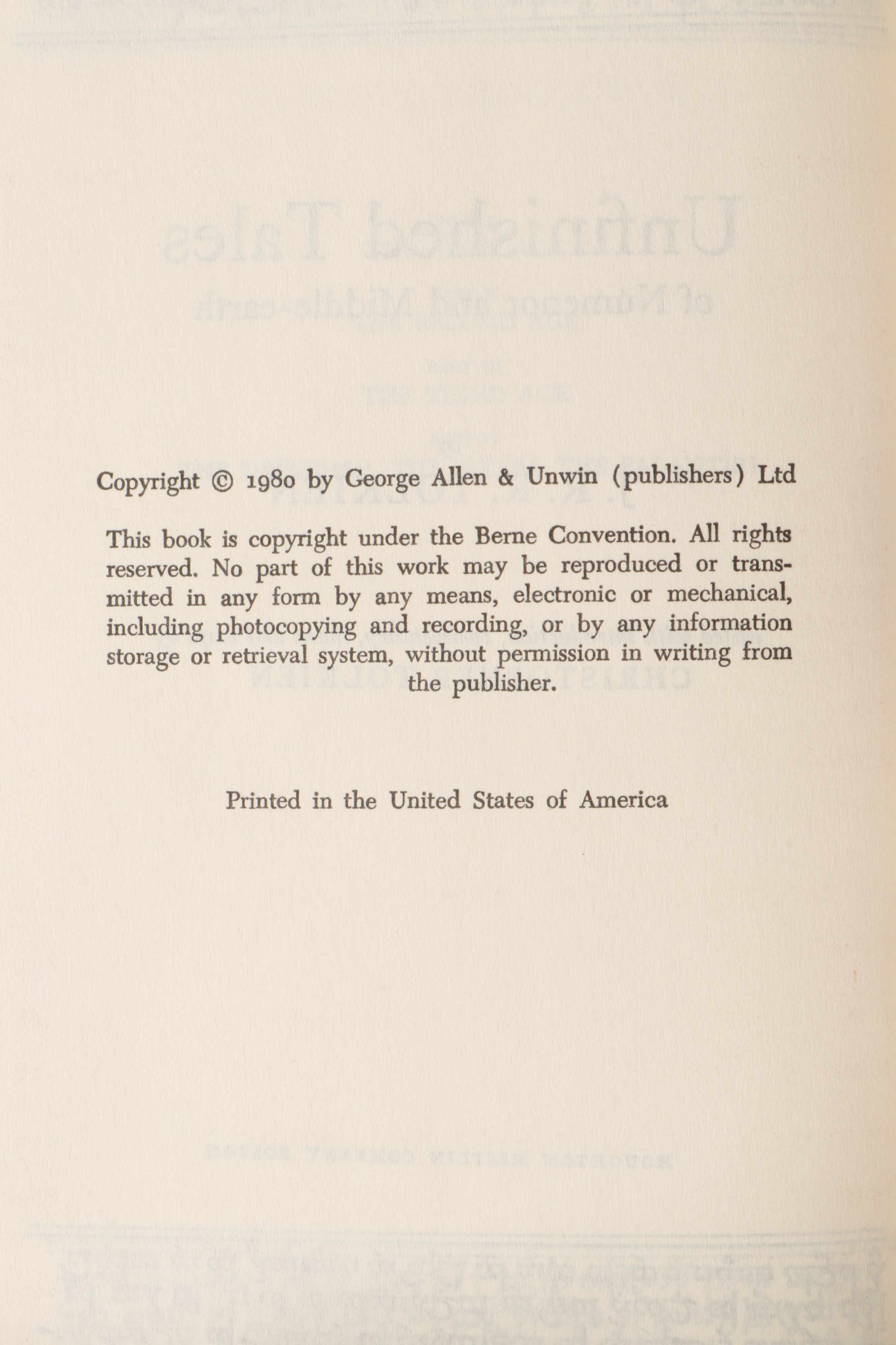 First American Printing "Silmarillion" with "Unfinished Tales" by Tolkien