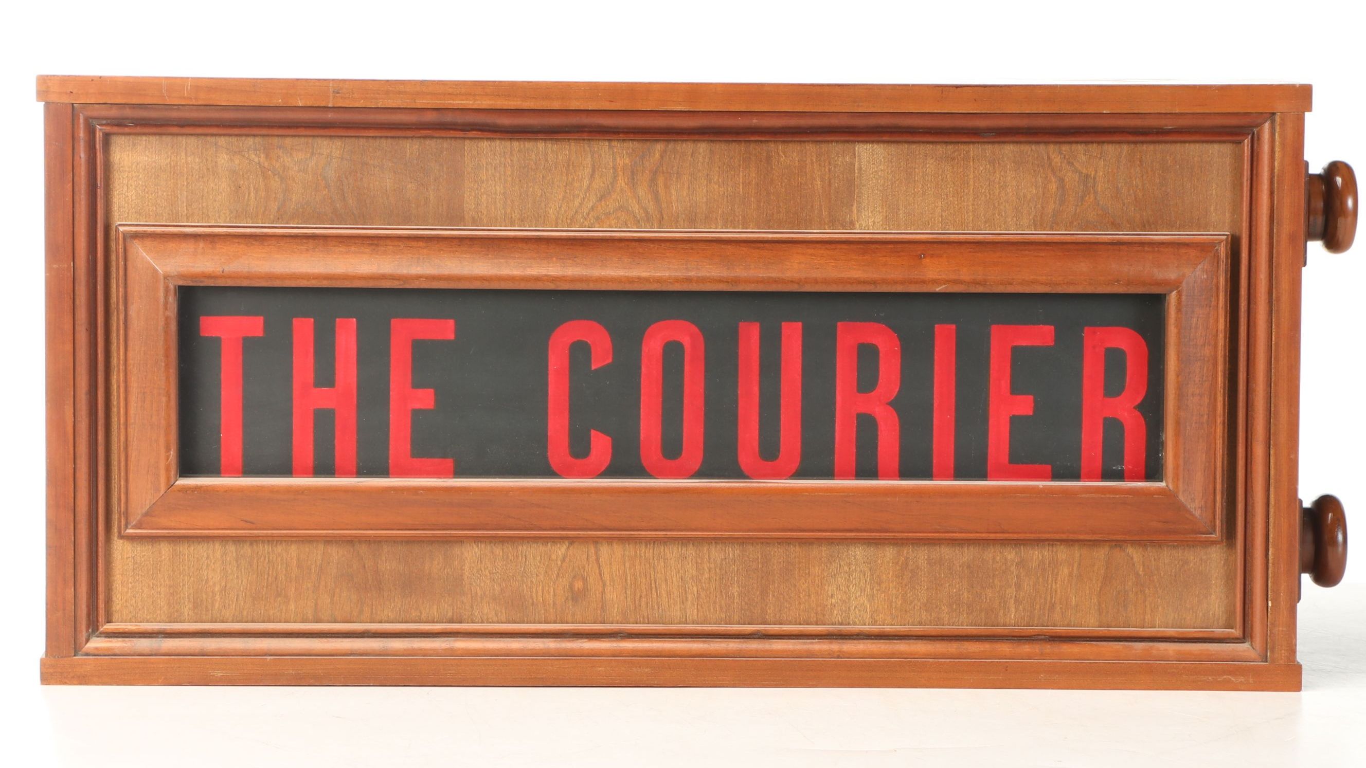 Illuminated "The Courier" Newspaper Advertising Sign