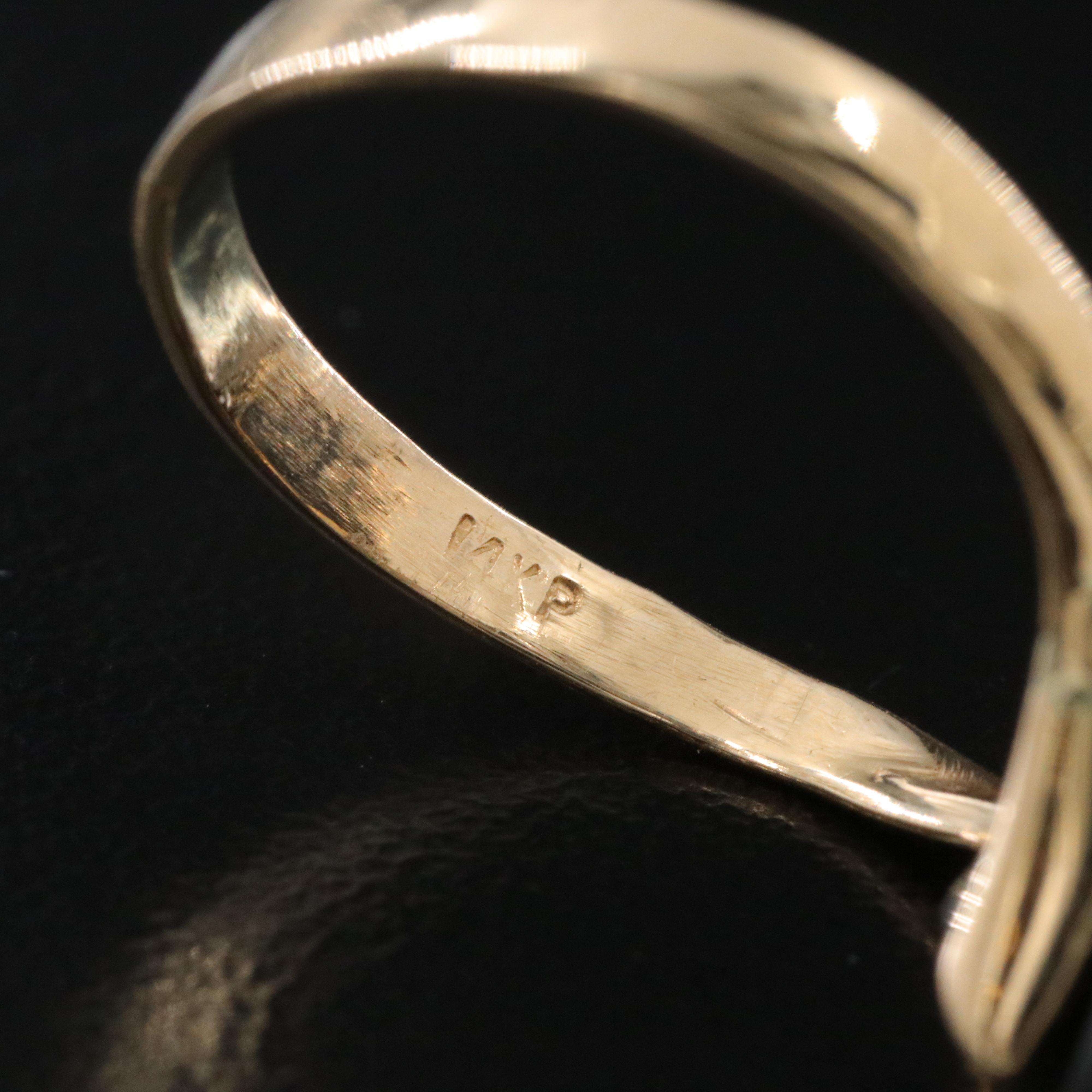 14K Mabé Pearl and Black Onyx Ring