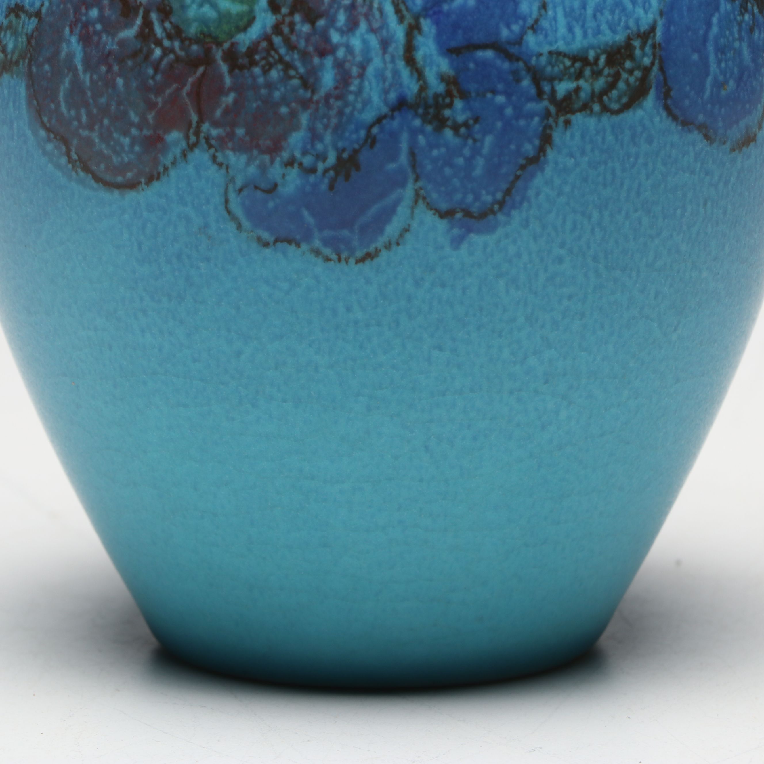 Charles Klinger for Rookwood Pottery Blue Floral Ceramic Vase, 1925