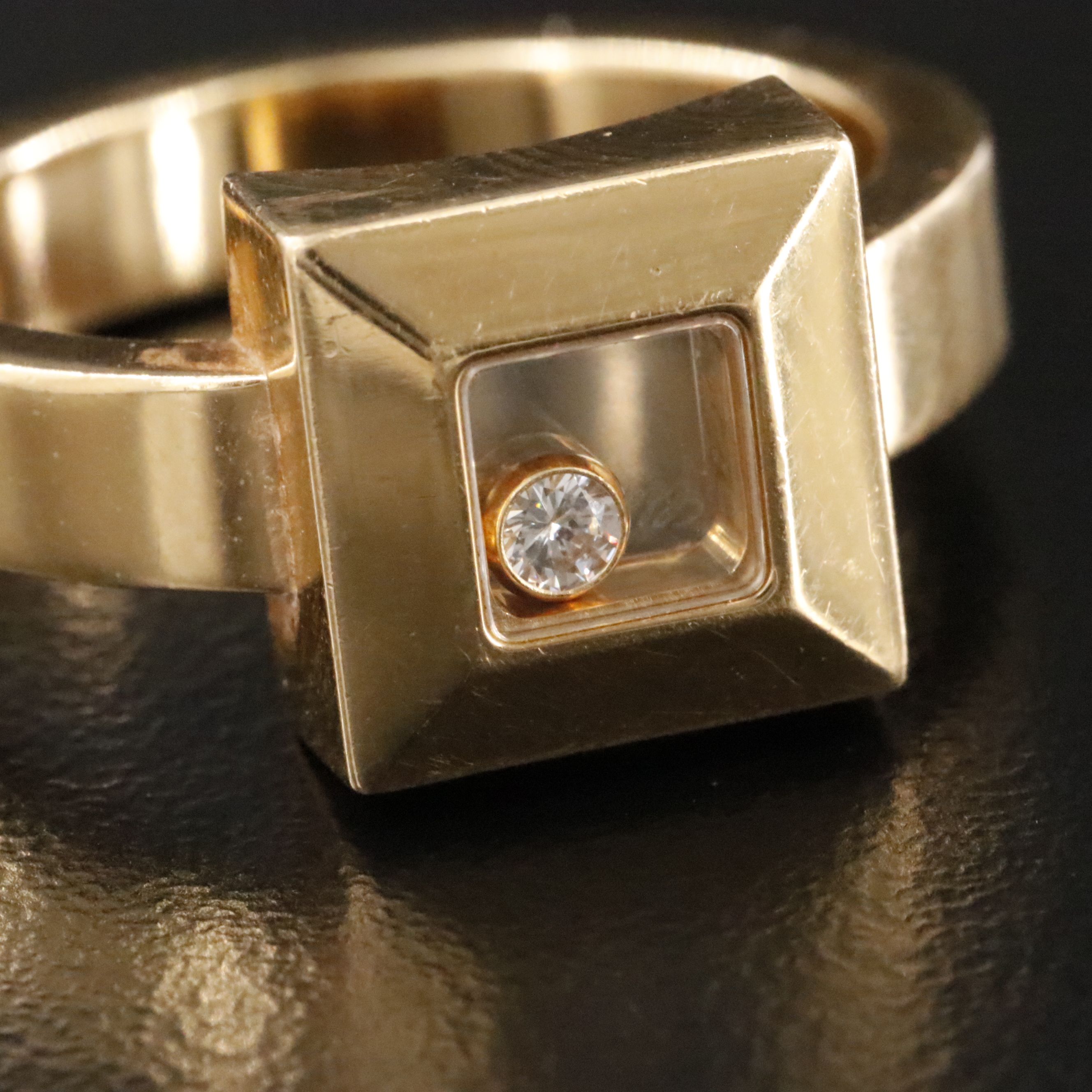 Chopard Happy Diamond 18K Diamond Square Ring