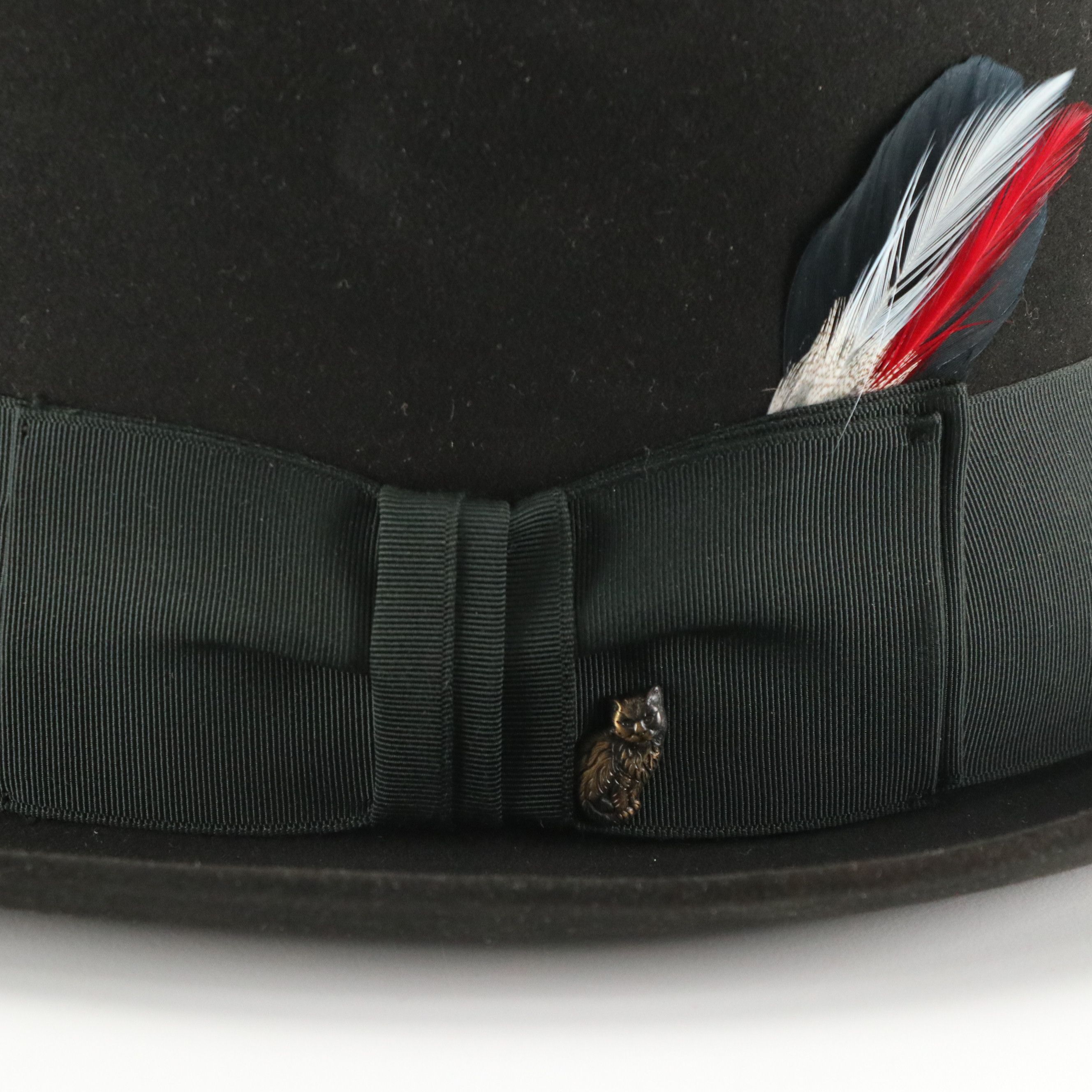Resistol Self-Conforming Black Wool "Kitten Finish" Bowler Hat, With Box