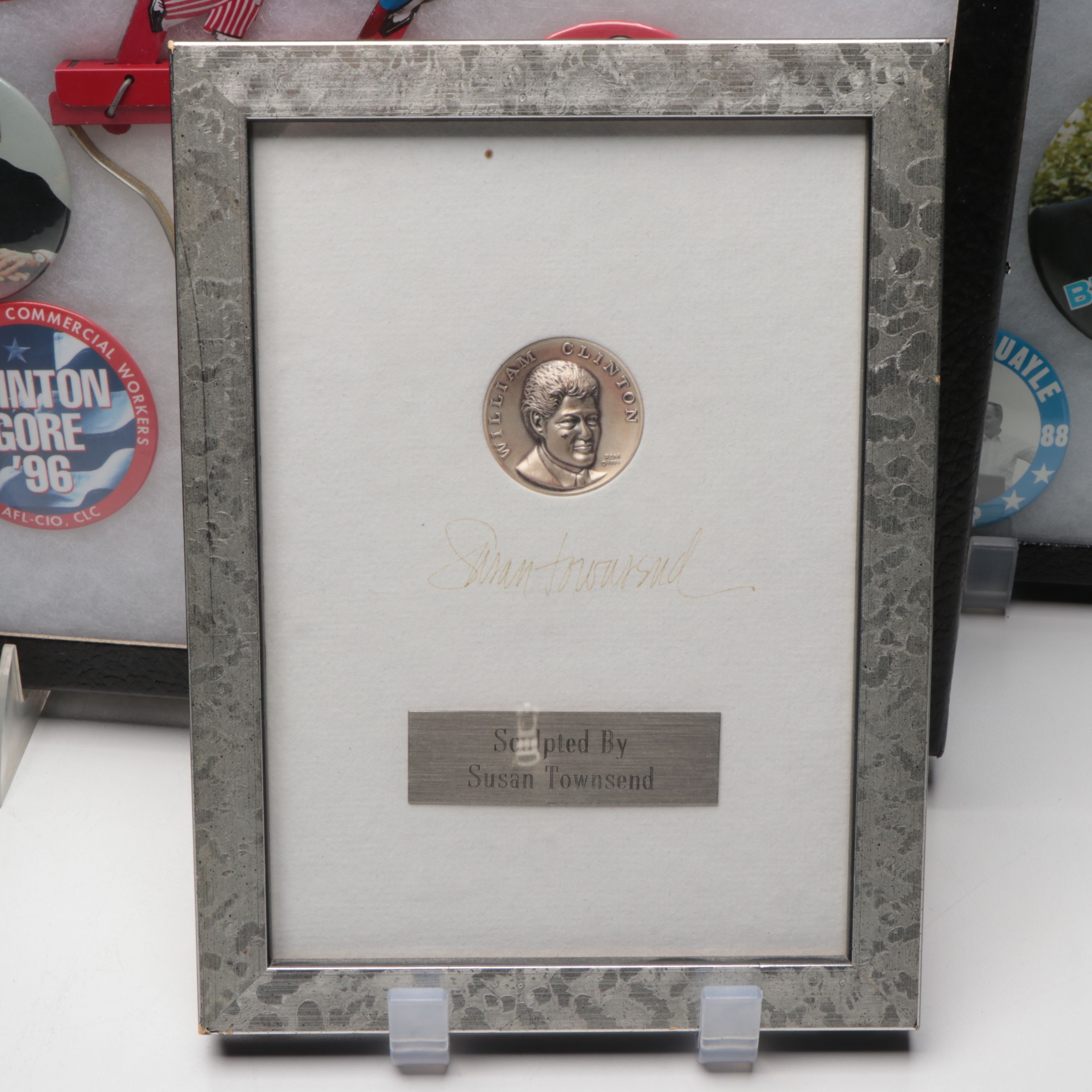 Bill Clinton Pins and Other Late 20th Century American Political Memorabilia