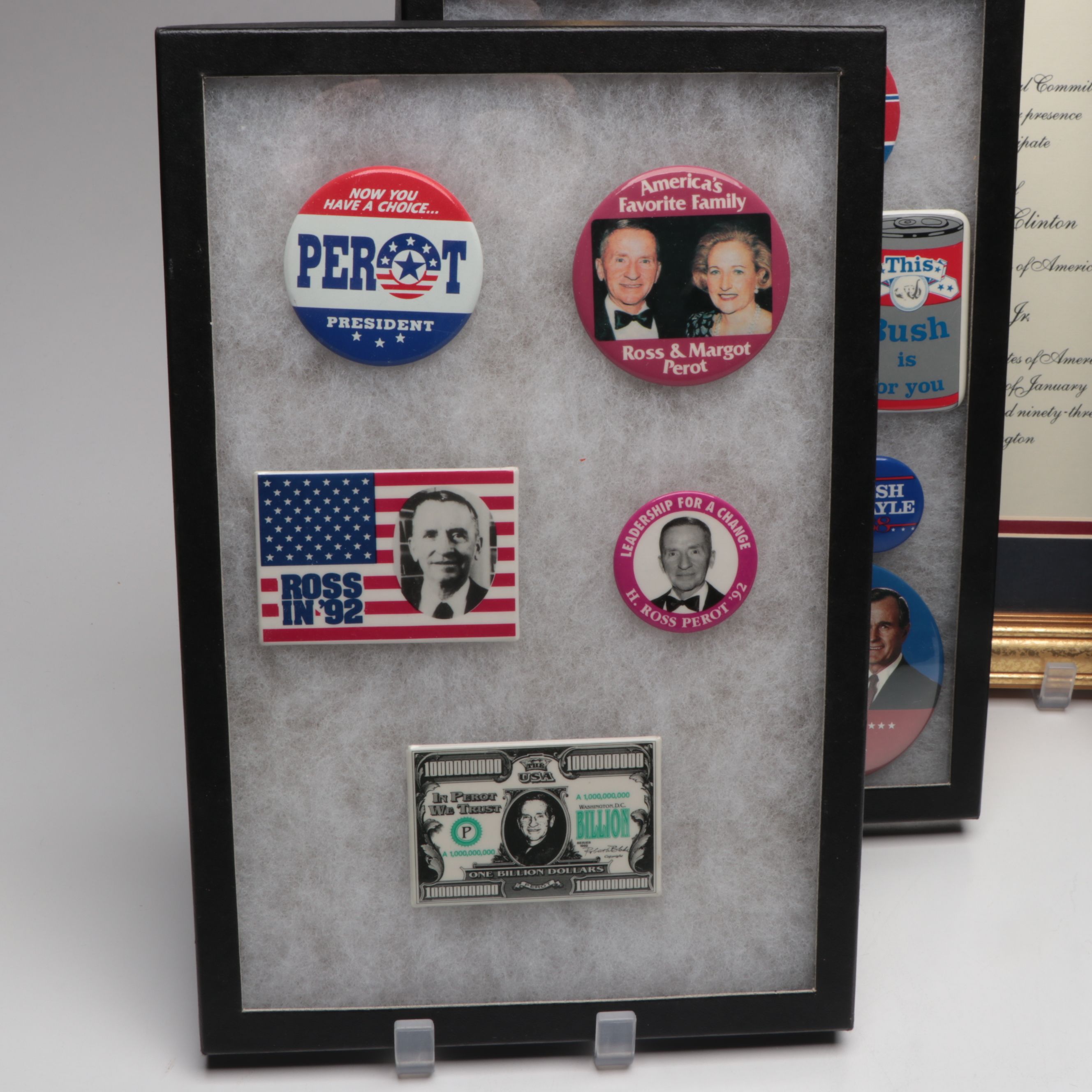 Bill Clinton Pins and Other Late 20th Century American Political Memorabilia