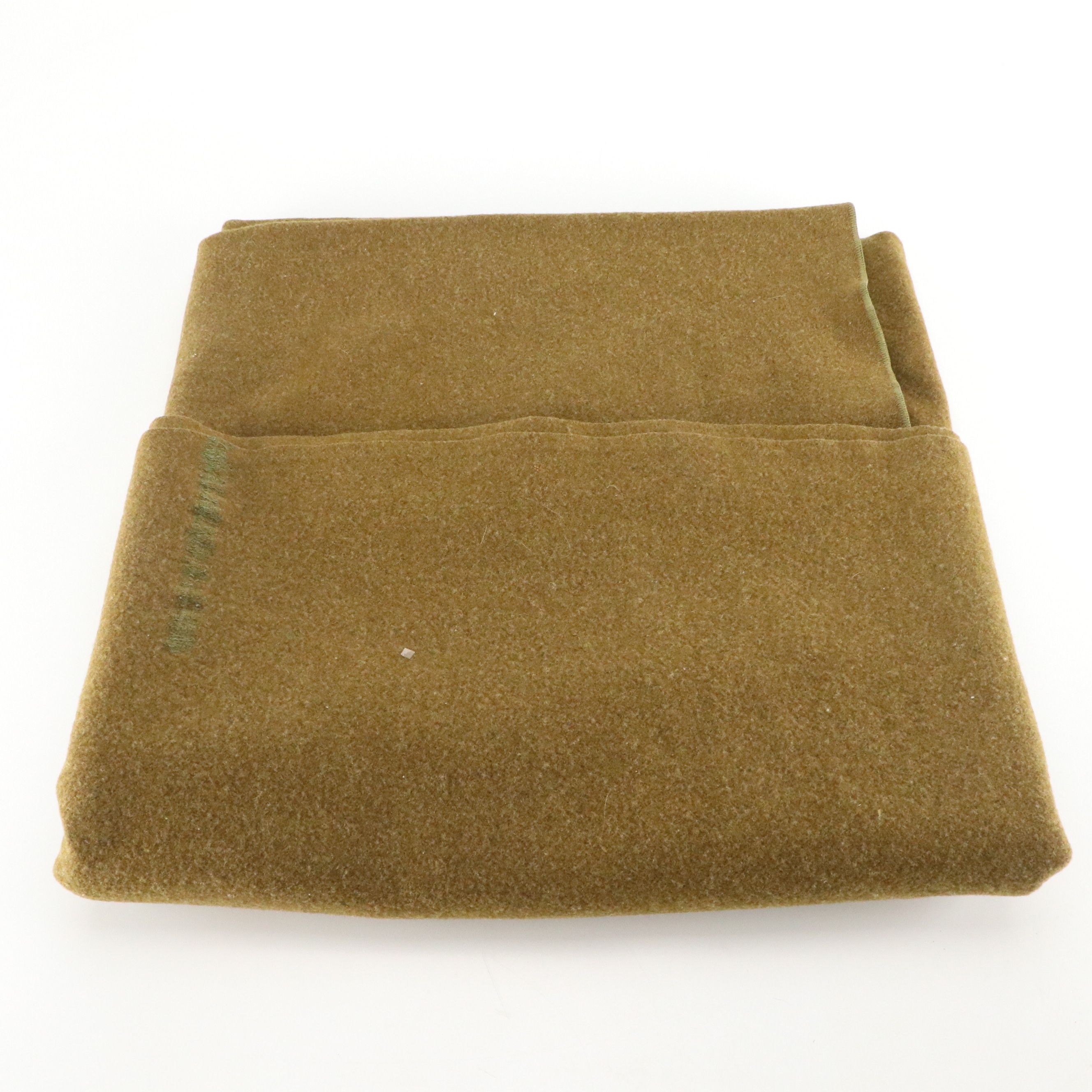 WWII Era US Army Olive Drab Wool Field Blanket