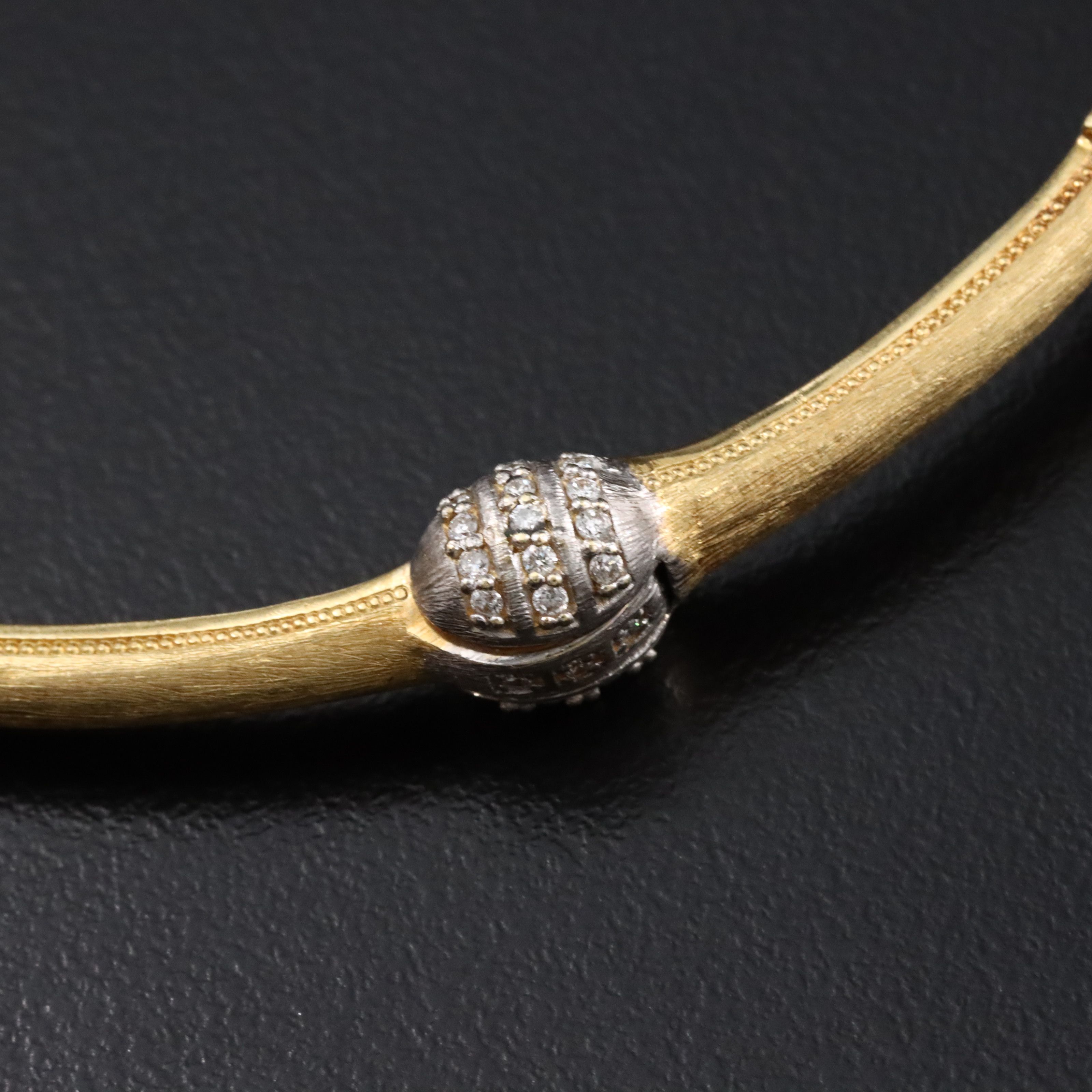 Jude Frances 18K 0.55 CTW Fleur-de-Lis Cuff Bracelet