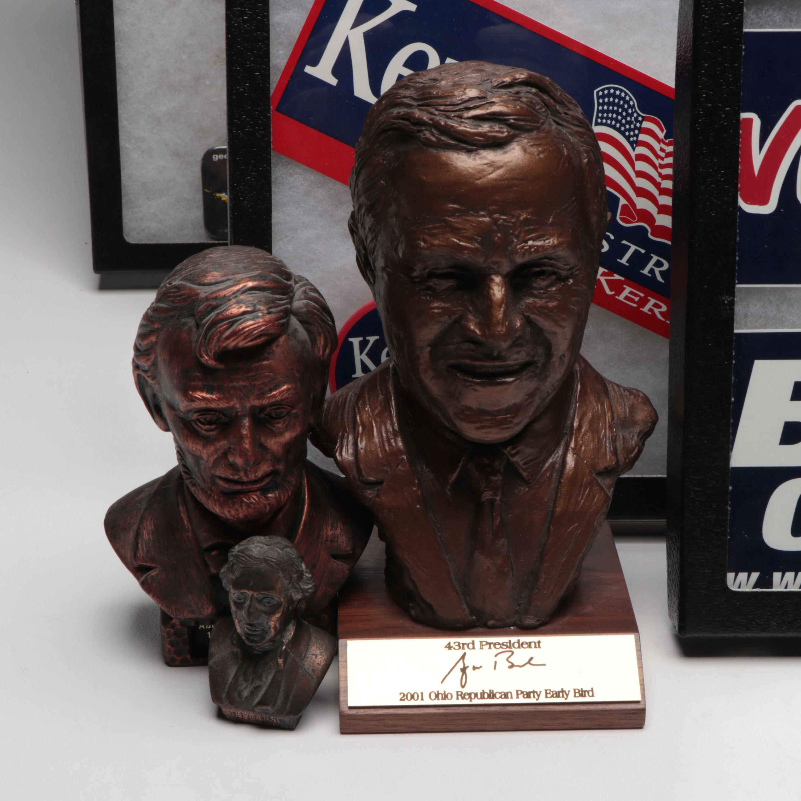 Bush/Cheney '04 , Romney/Ryan 2012 Pins and Other Modern Political Memorabilia