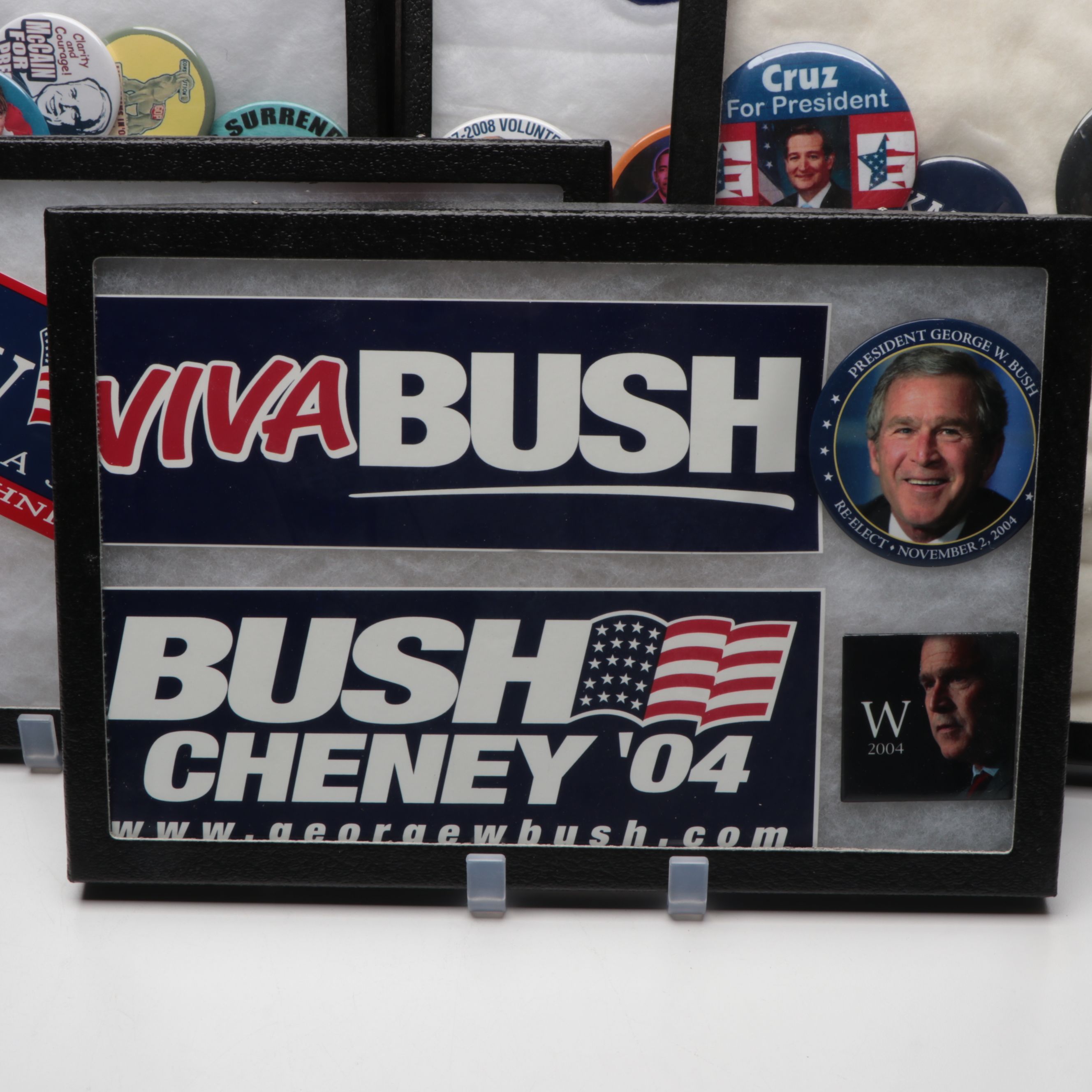Bush/Cheney '04 , Romney/Ryan 2012 Pins and Other Modern Political Memorabilia