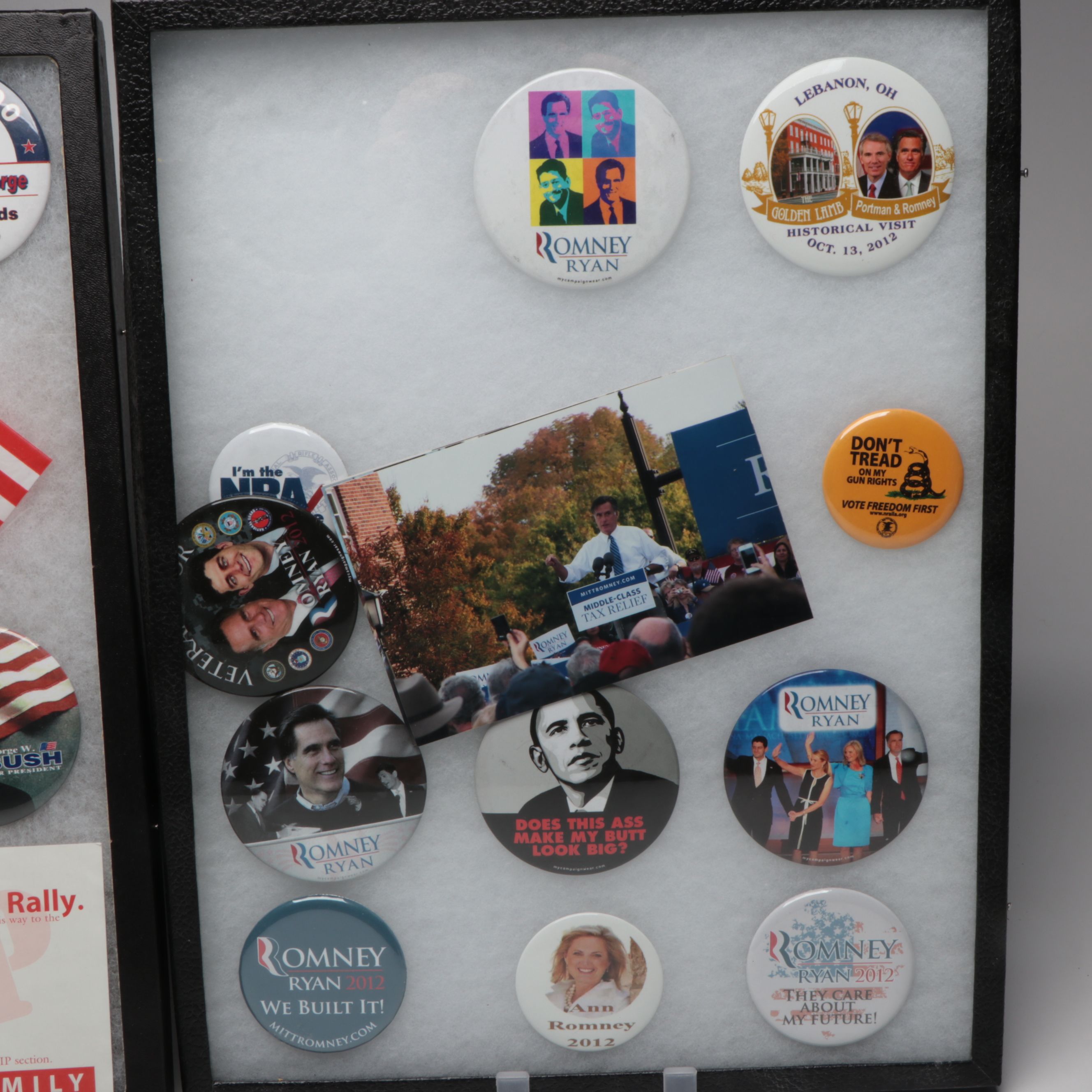 Bush/Cheney '04 , Romney/Ryan 2012 Pins and Other Modern Political Memorabilia