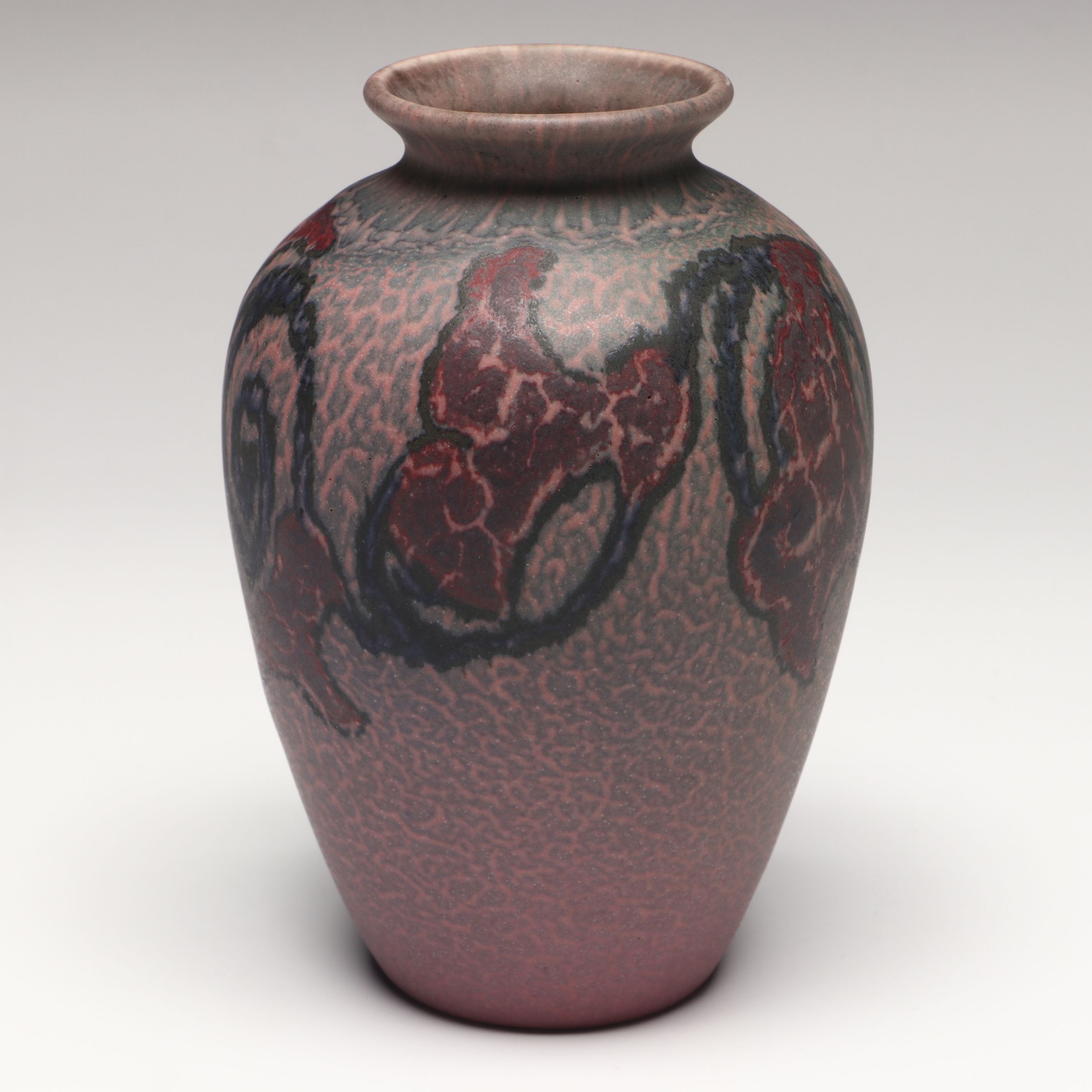 Charles Stewart Todd for Rookwood Pottery Frogskin Glaze Ceramic Vase, 1921