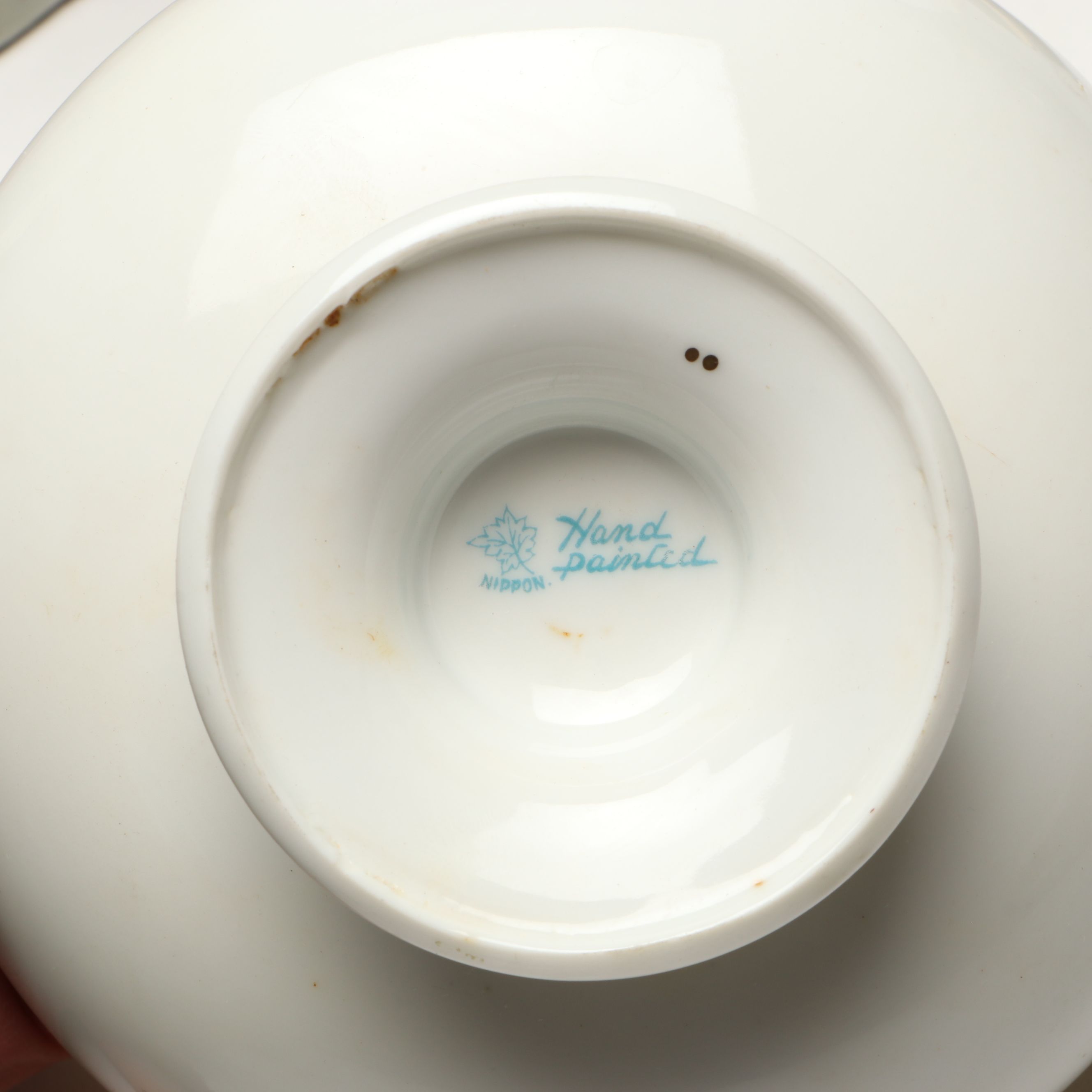 Hand-Painted Austrian Pitcher with Other Plates and Porcelain Table Accessories