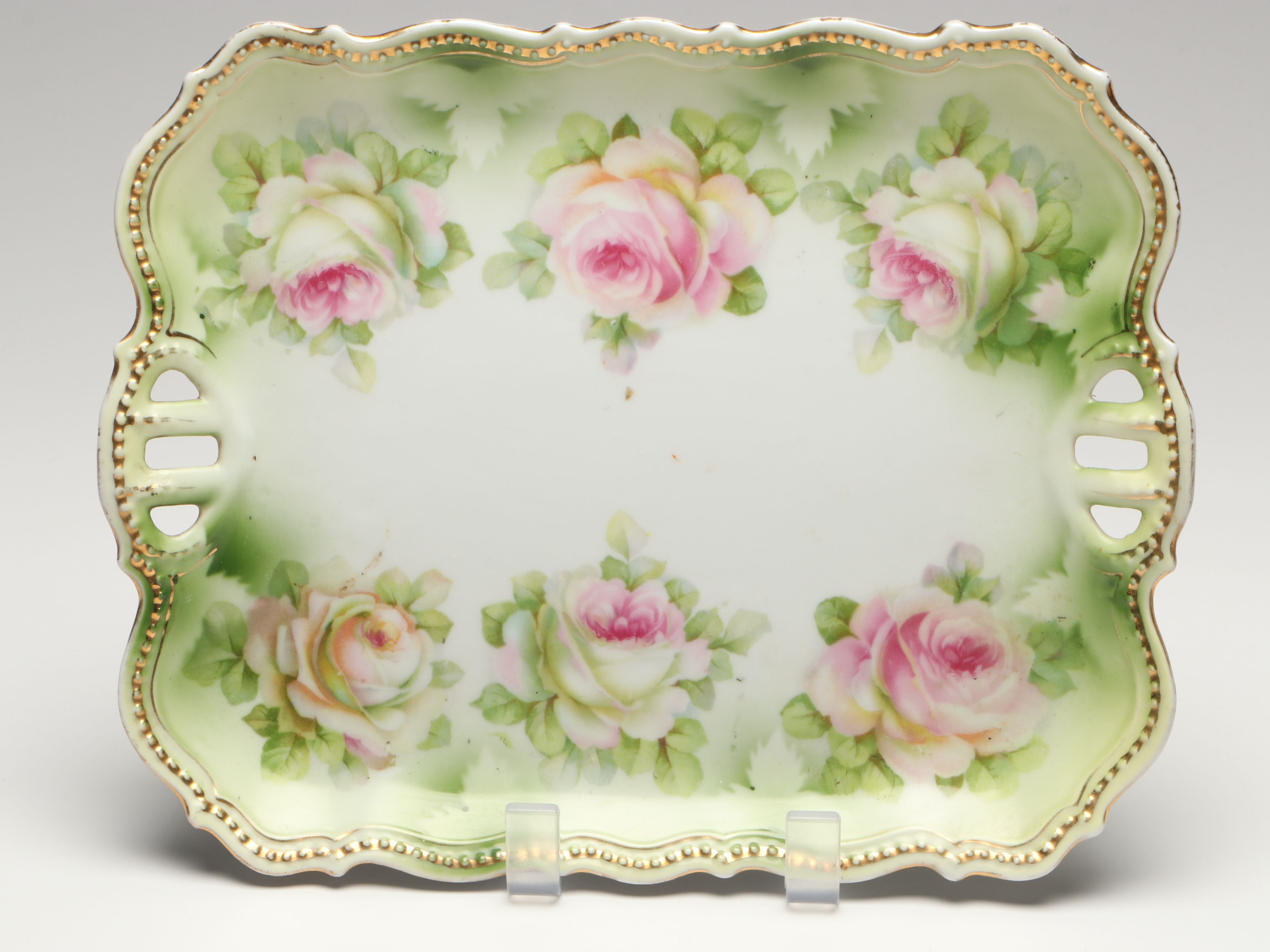 Hand-Painted Austrian Pitcher with Other Plates and Porcelain Table Accessories