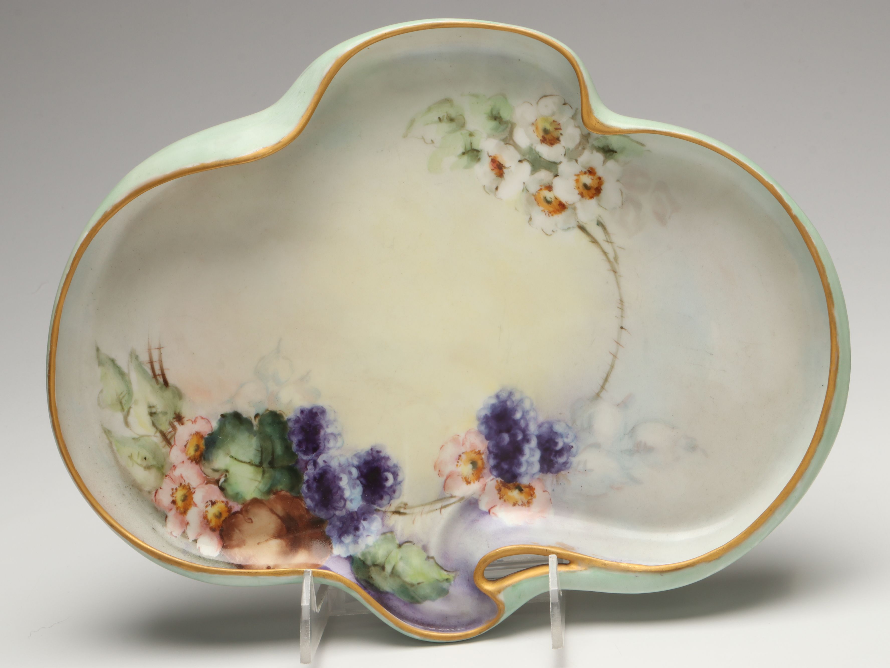 Hand-Painted Austrian Pitcher with Other Plates and Porcelain Table Accessories