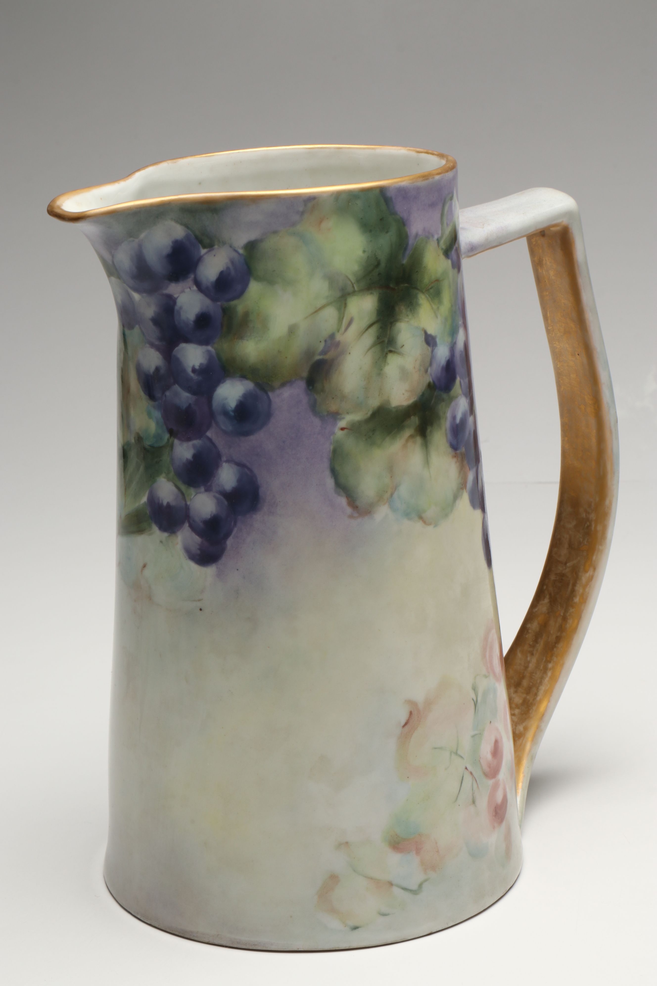 Hand-Painted Austrian Pitcher with Other Plates and Porcelain Table Accessories