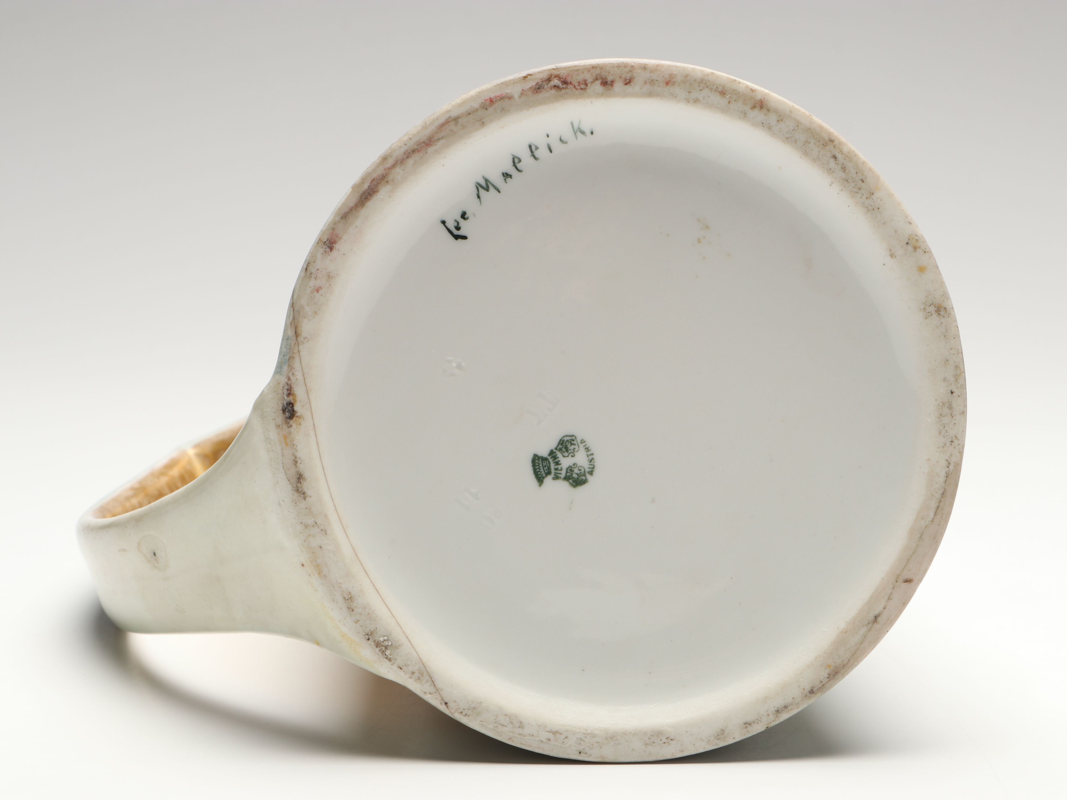 Hand-Painted Austrian Pitcher with Other Plates and Porcelain Table Accessories