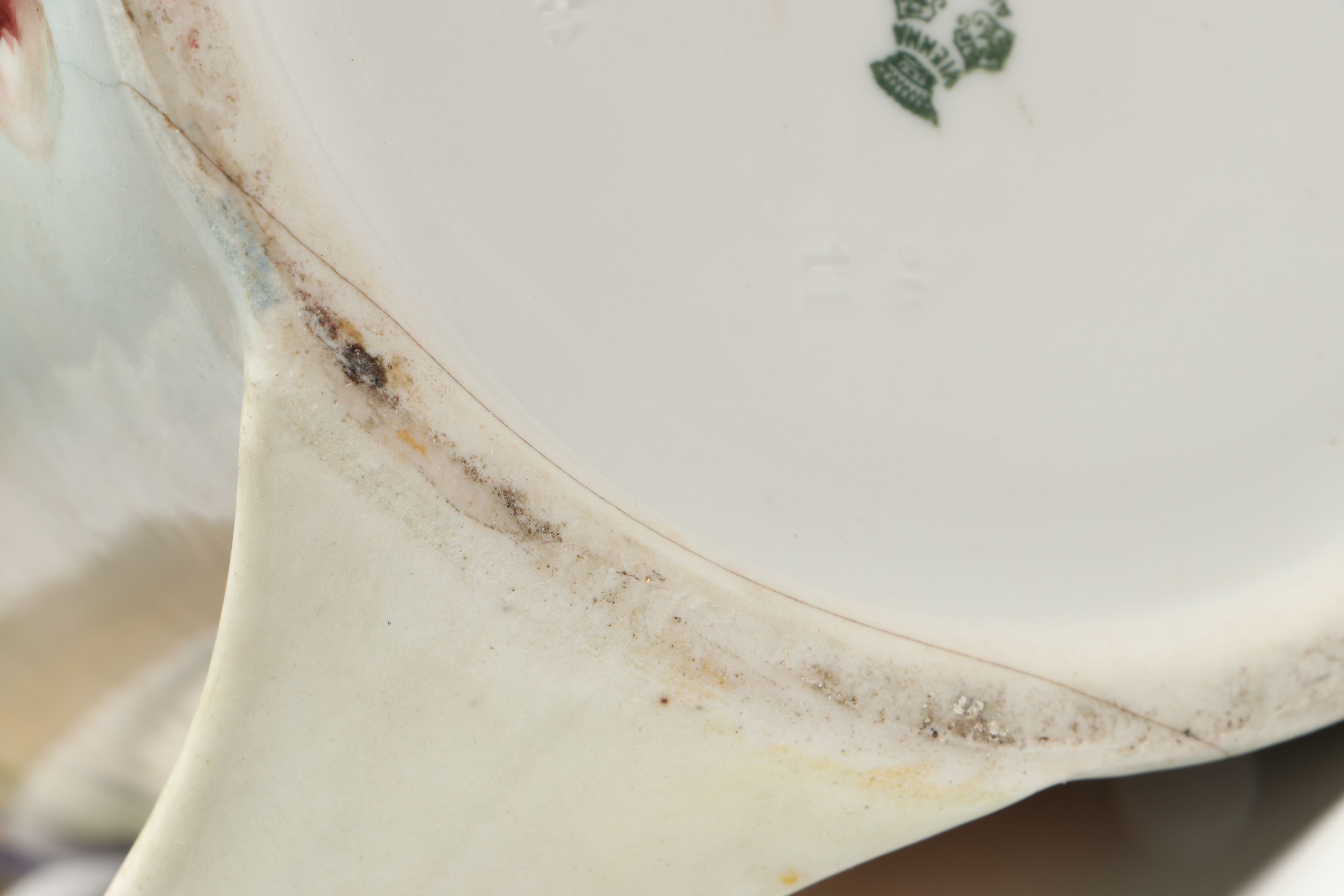 Hand-Painted Austrian Pitcher with Other Plates and Porcelain Table Accessories