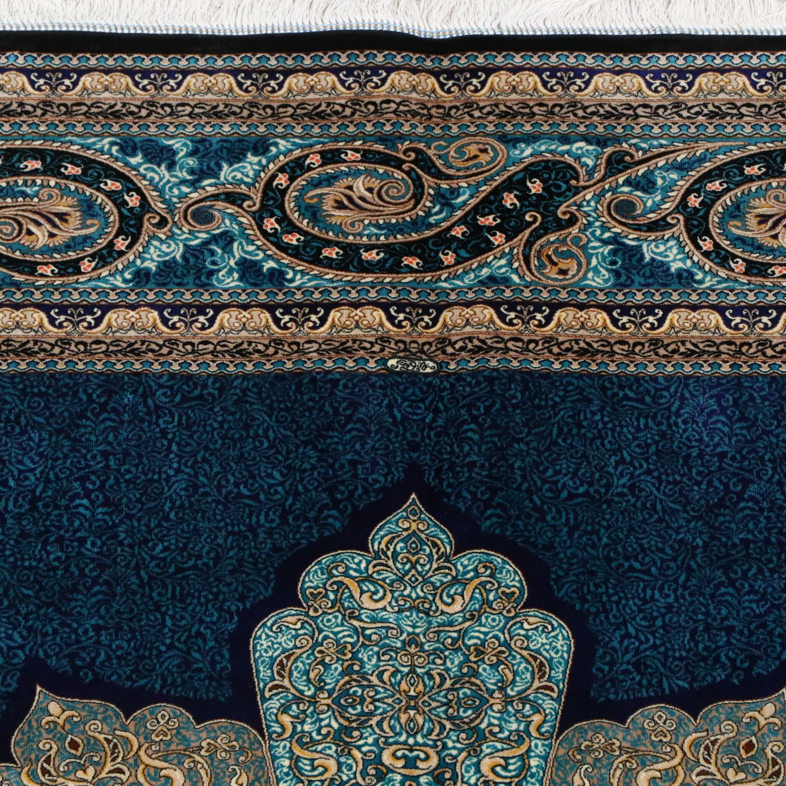 5'7 x 8'4 Machine Made Turkish Qom Style Area Rug