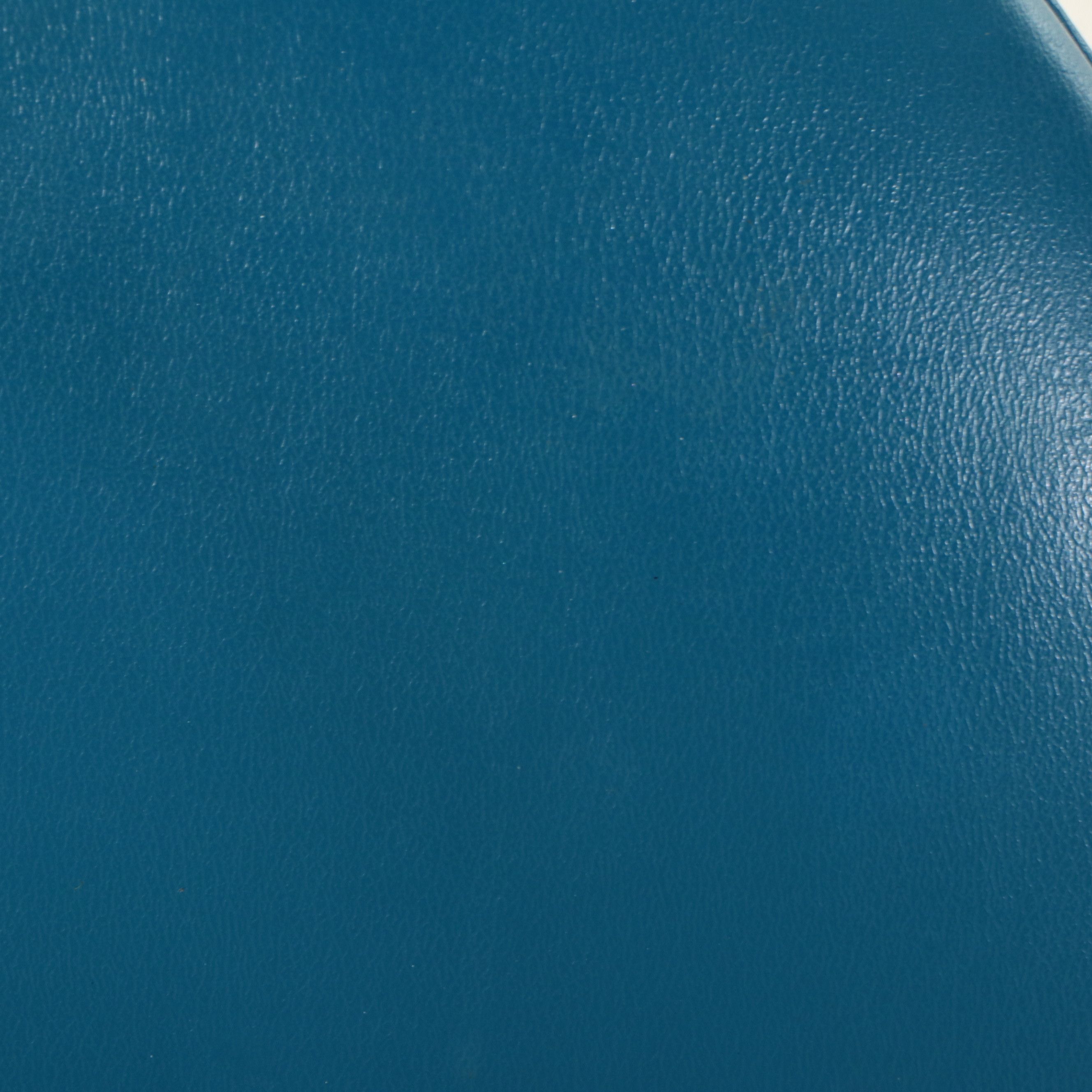 Brewton Polished Stainless Steel and Peacock Naugahyde "Moon Chair"