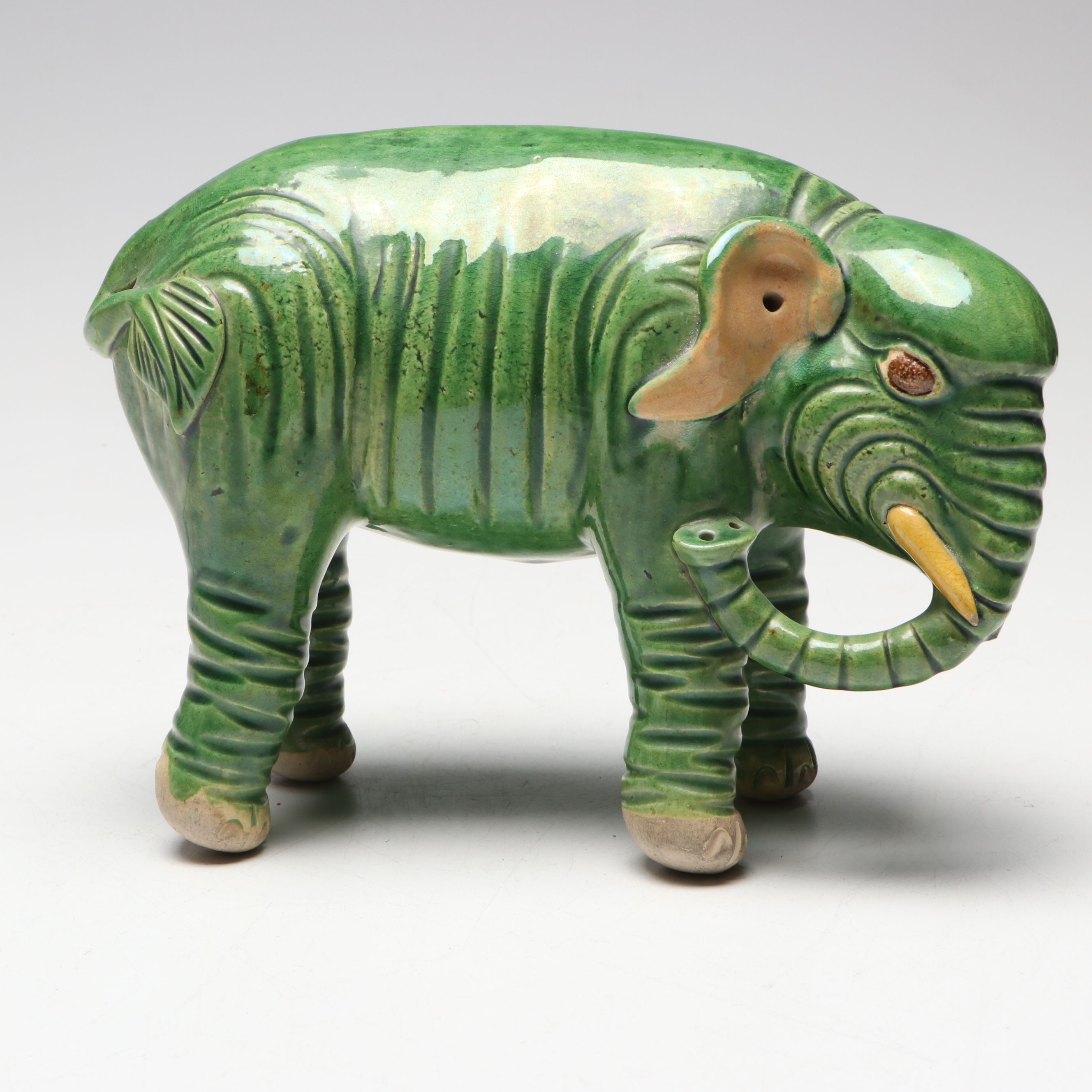 Chinese Tang Style Sancai Glazed Elephant