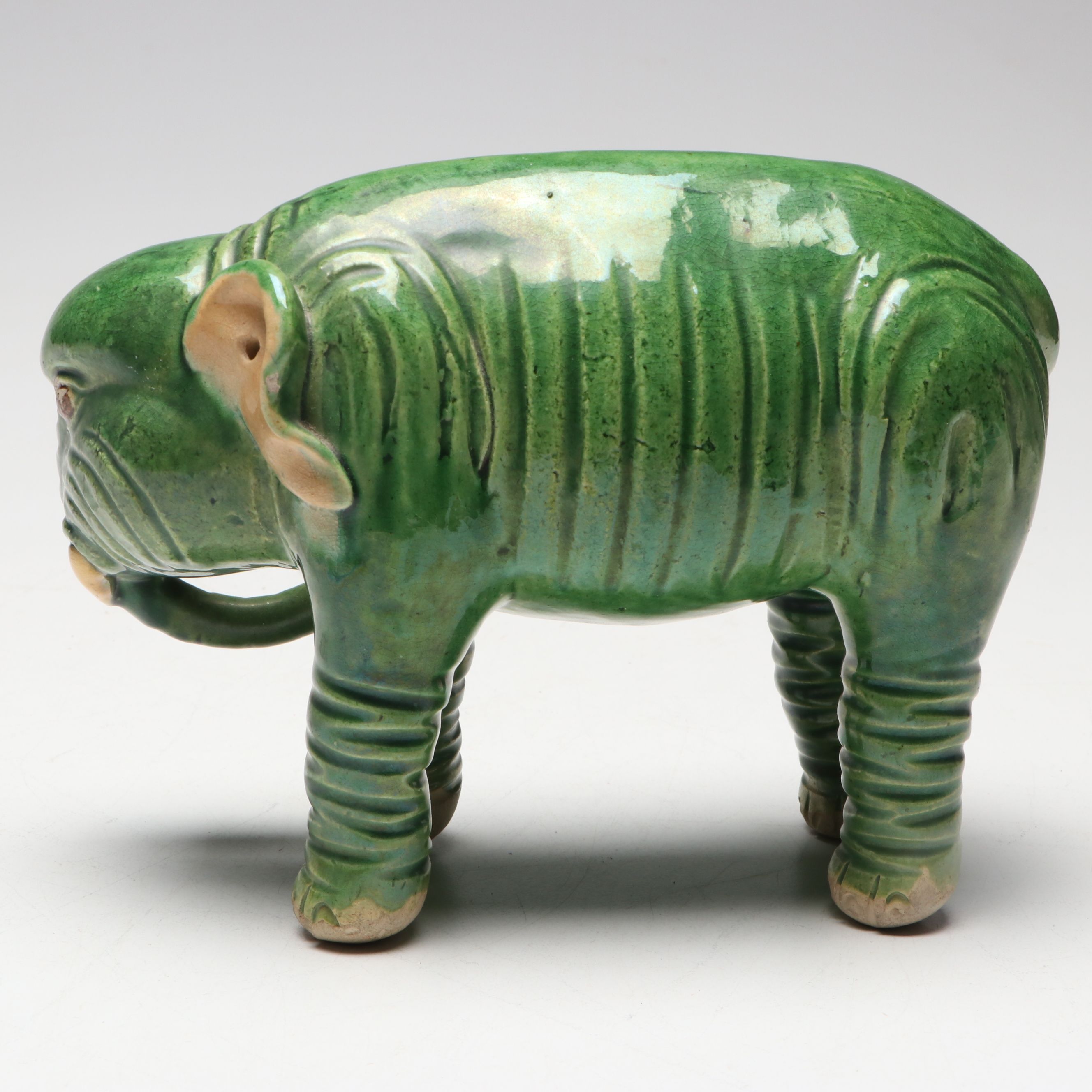 Chinese Tang Style Sancai Glazed Elephant