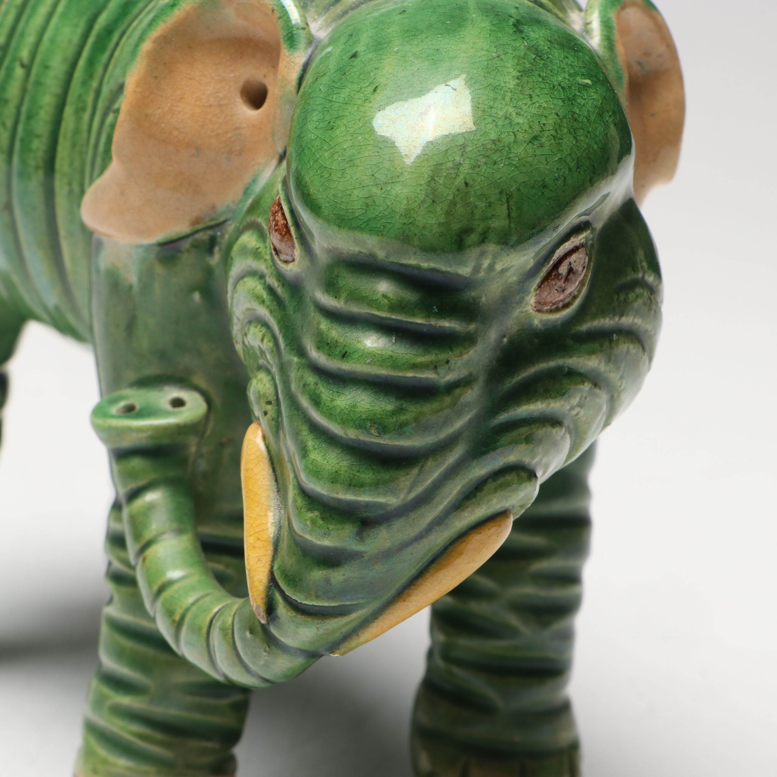 Chinese Tang Style Sancai Glazed Elephant