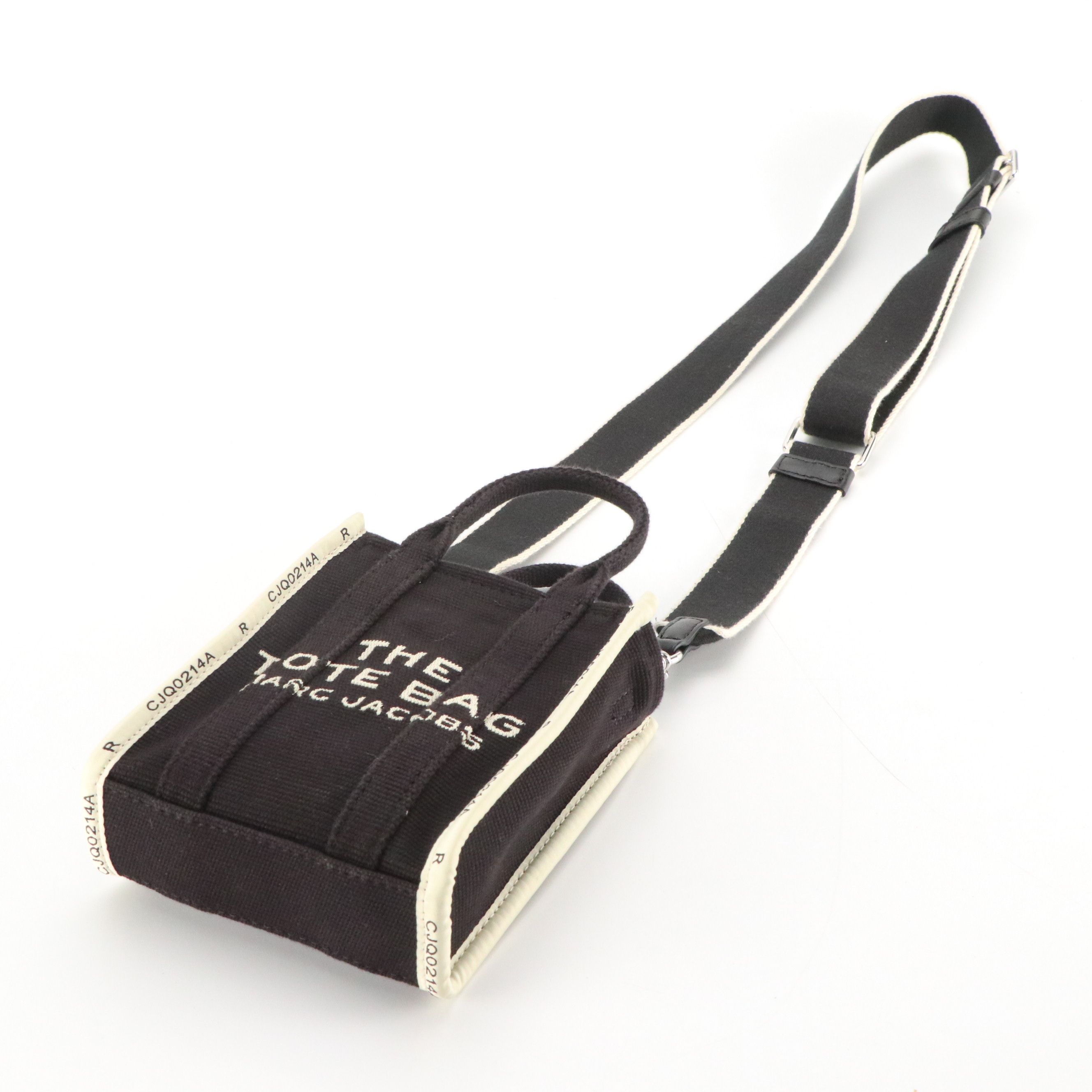 Marc Jacobs Mini Two-Way Tote Bag in Black Canvas with Box