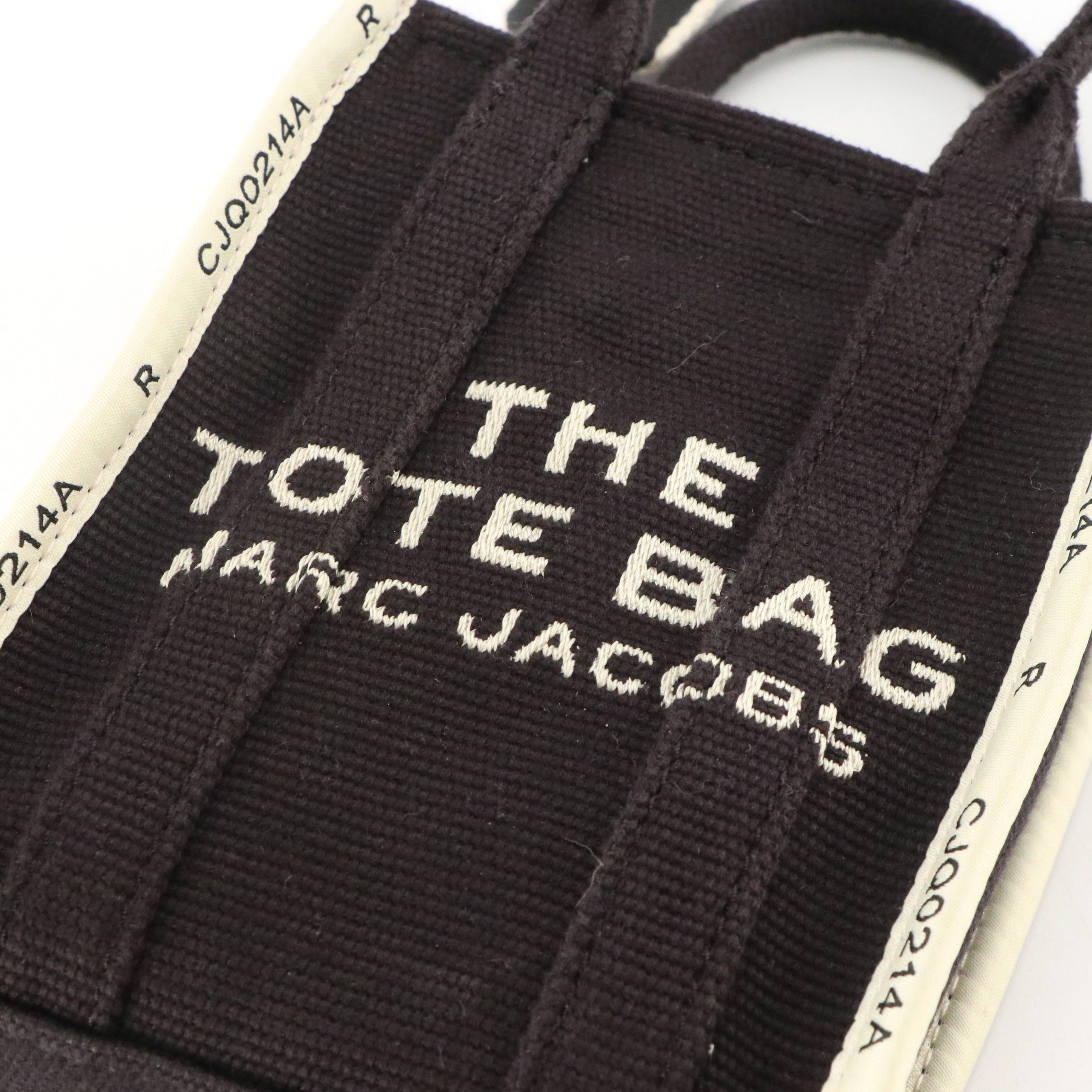 Marc Jacobs Mini Two-Way Tote Bag in Black Canvas with Box