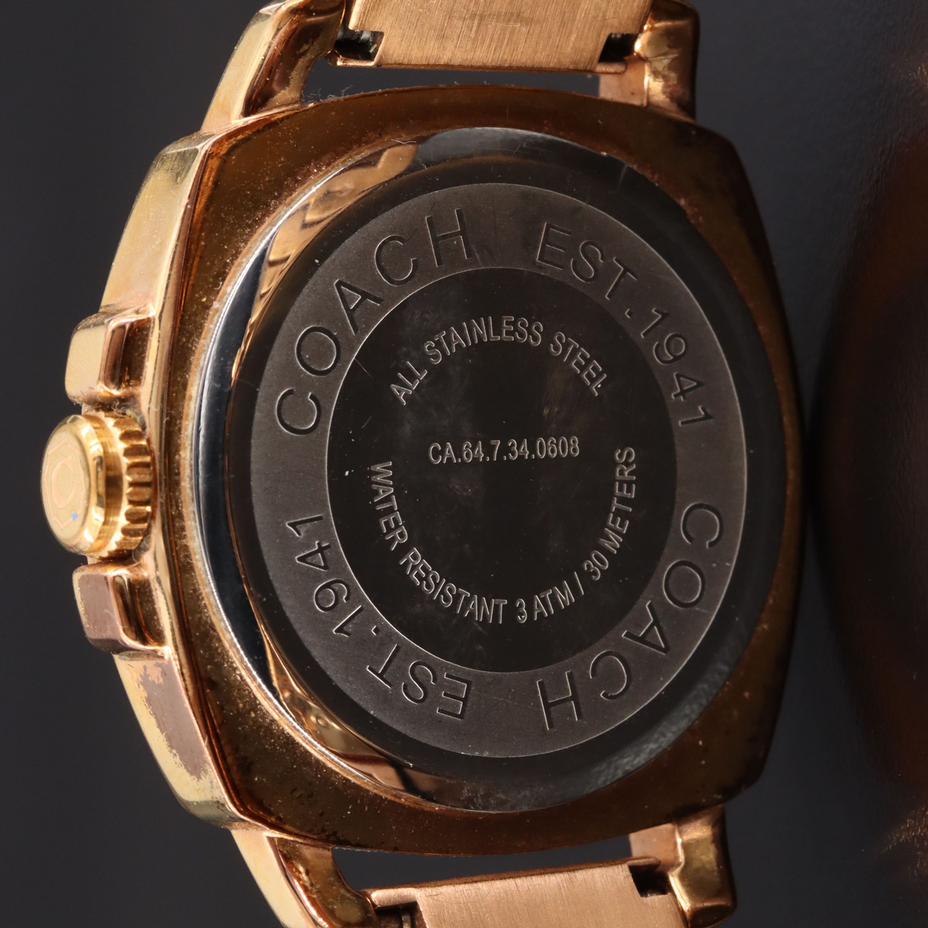 Coach Boyfriend Small/Mini Gold-Tone Stainless Steel Quartz Watch