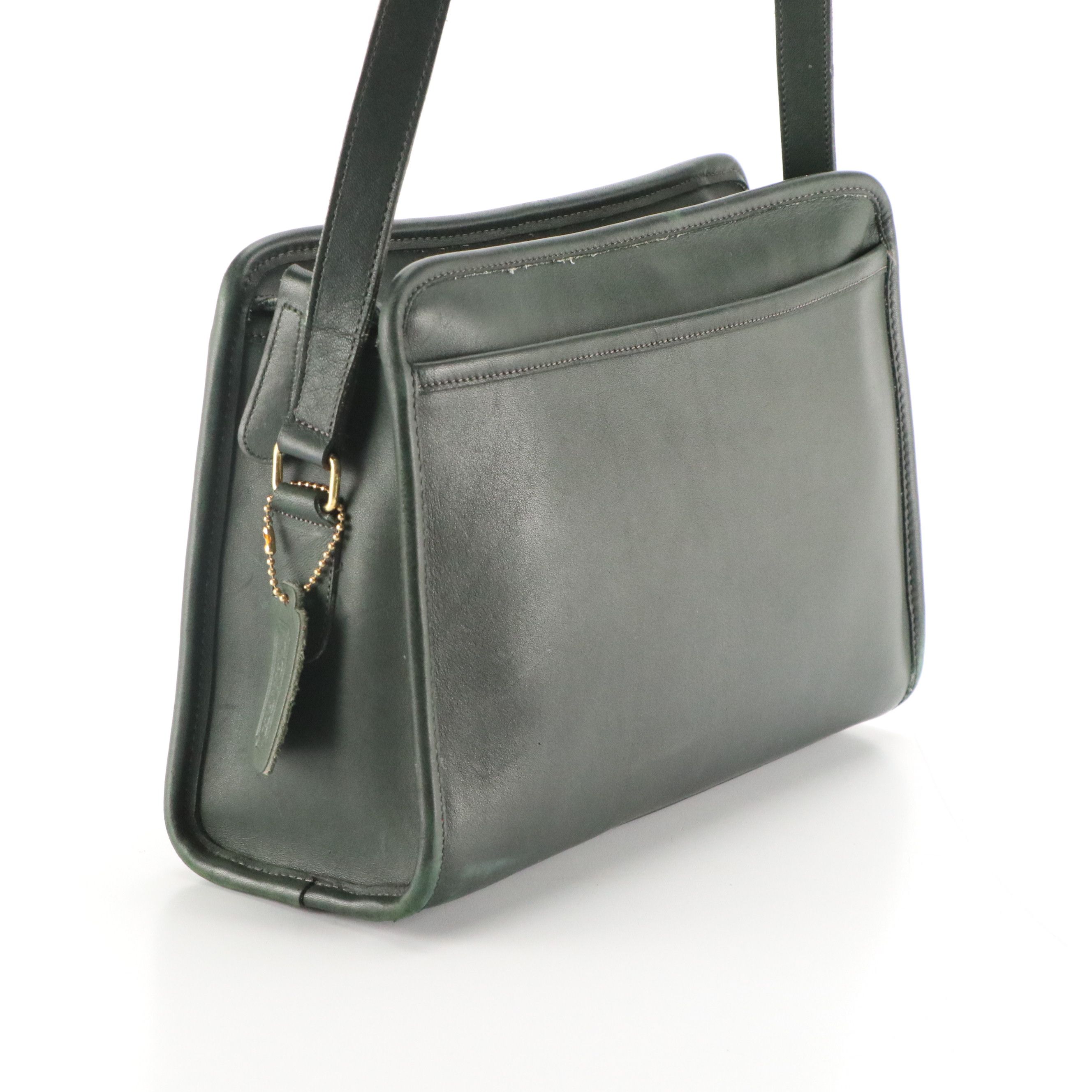 Coach Taylor Legacy Shoulder Bag in Dark Green Leather