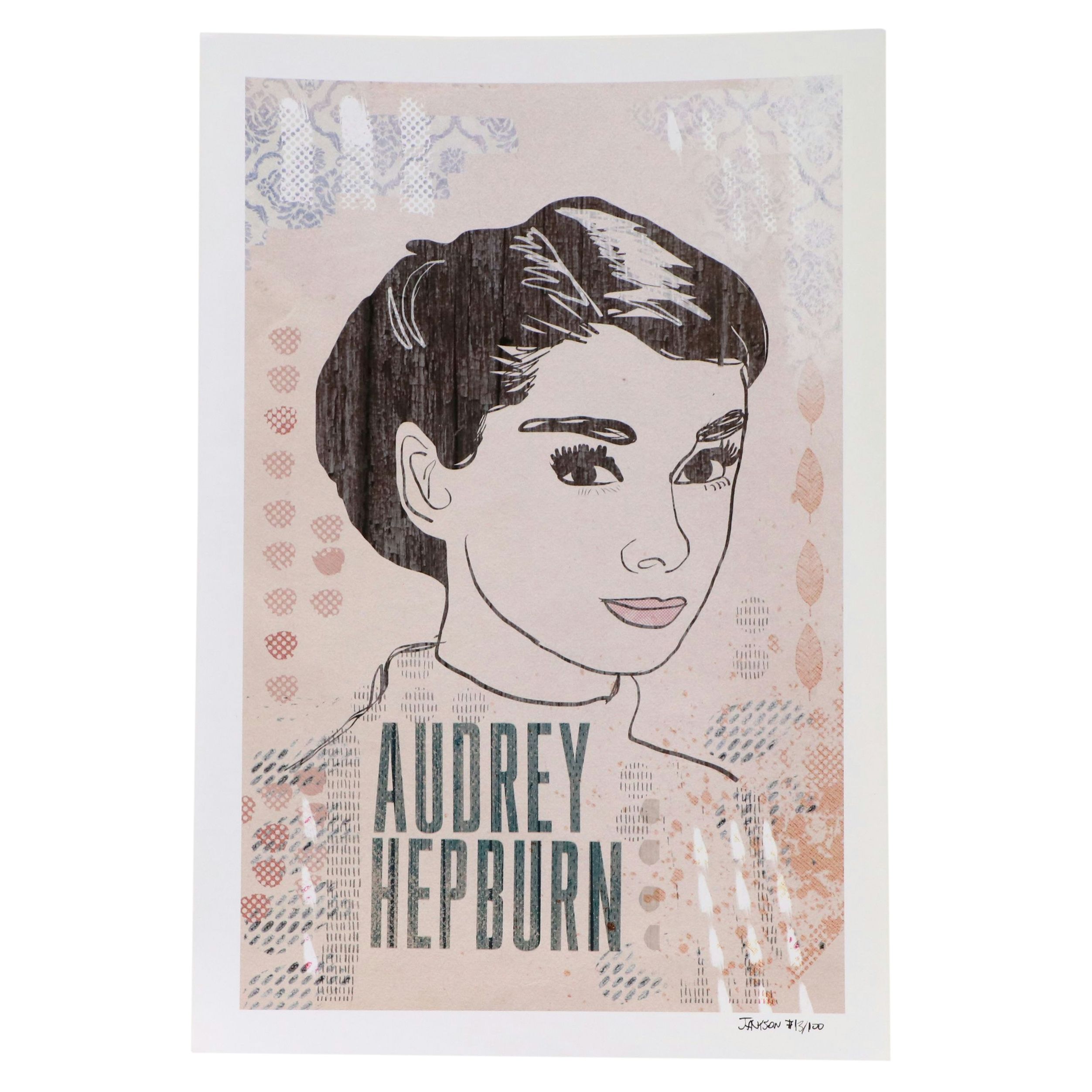 Jackson Digital Graphic Print Homage to Audrey Hepburn, 2023