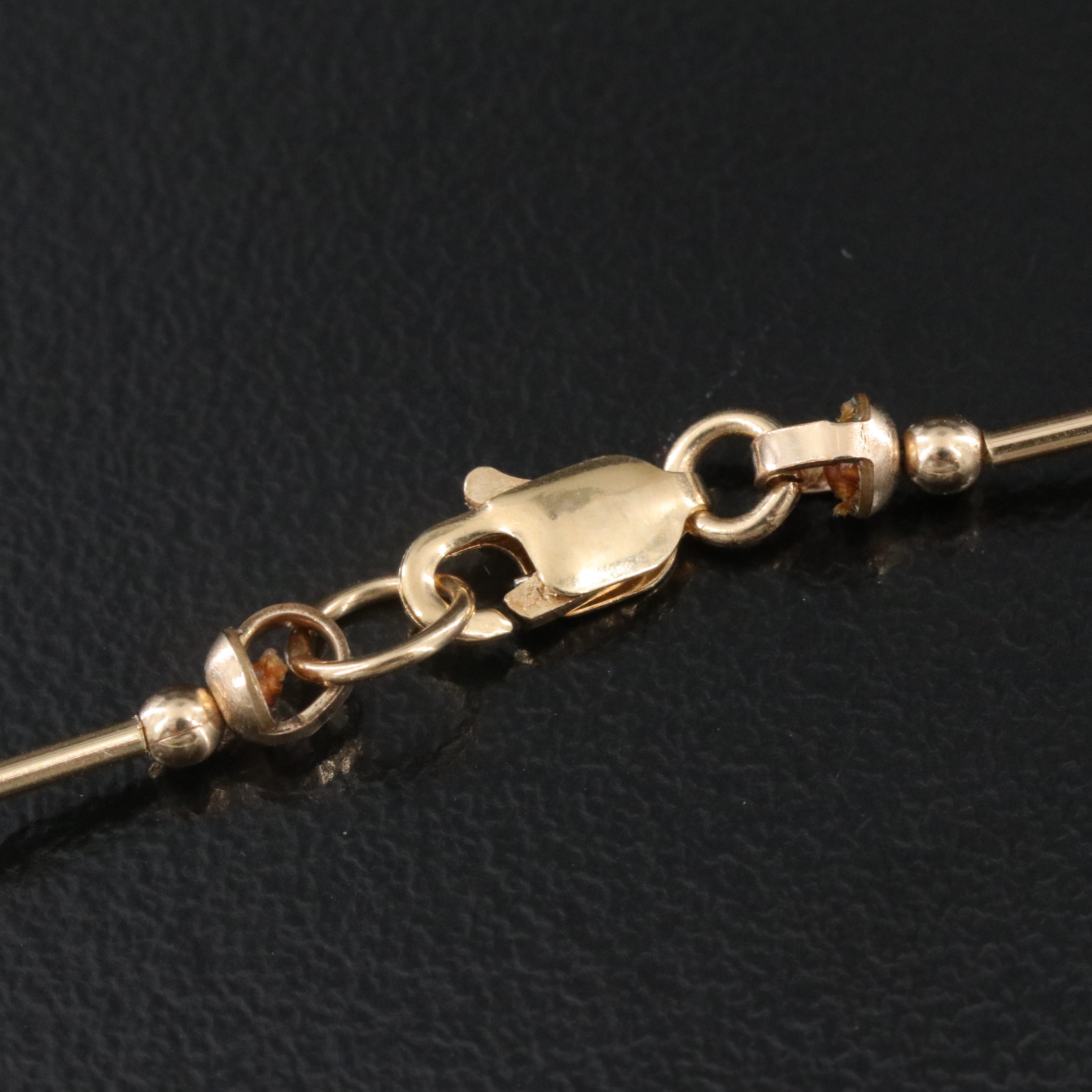 14K Pearl Station Necklace