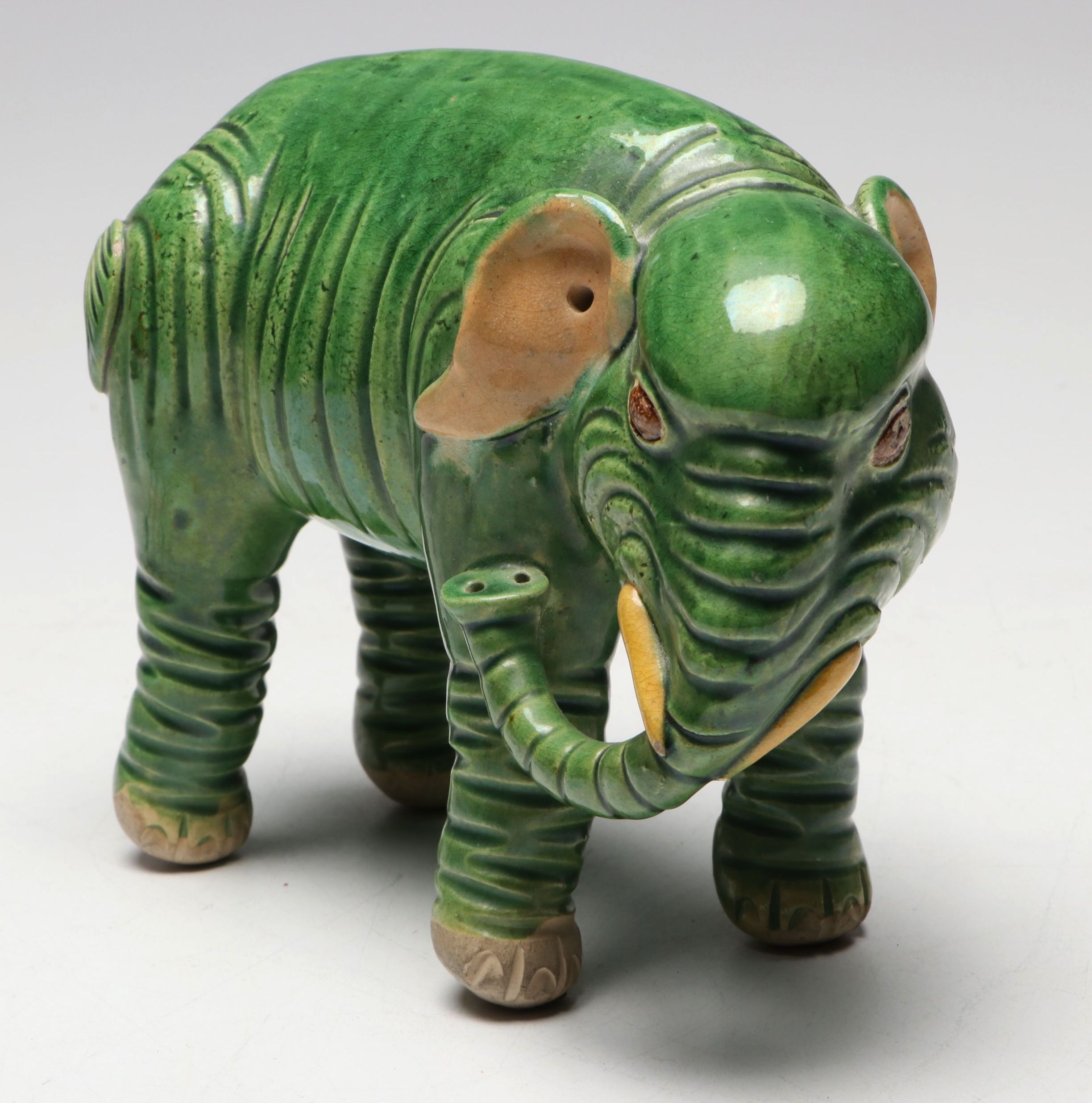 Chinese Tang Style Sancai Glazed Elephant