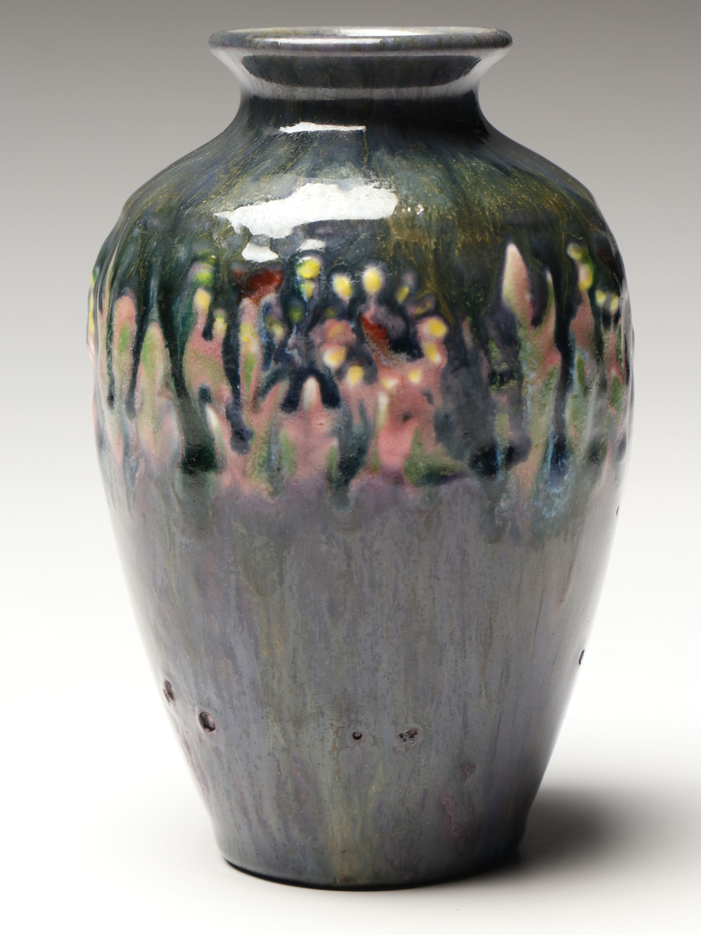Rookwood Pottery Floral Ceramic Vase, Early to Mid-20th Century