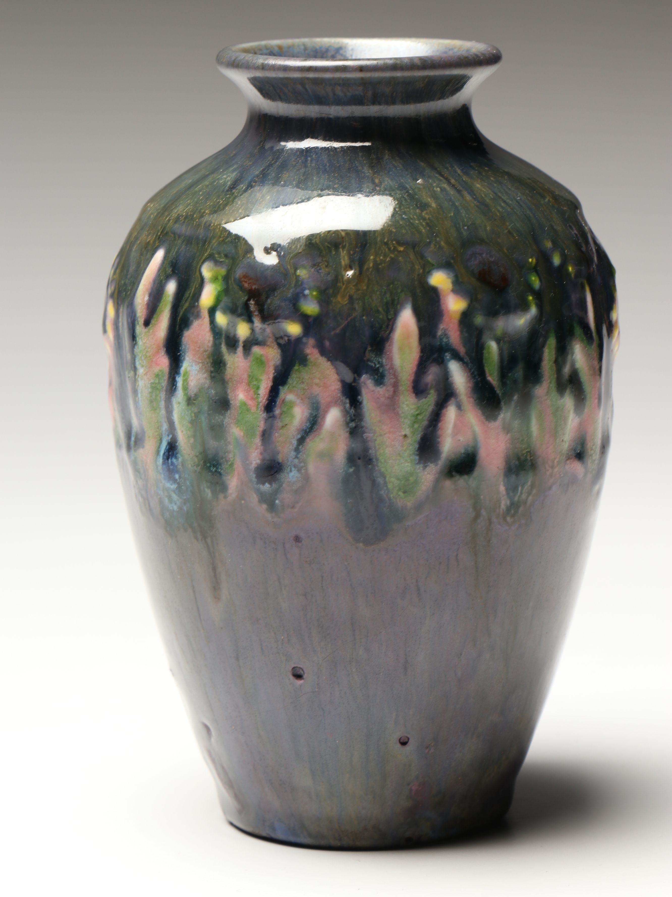 Rookwood Pottery Floral Ceramic Vase, Early to Mid-20th Century