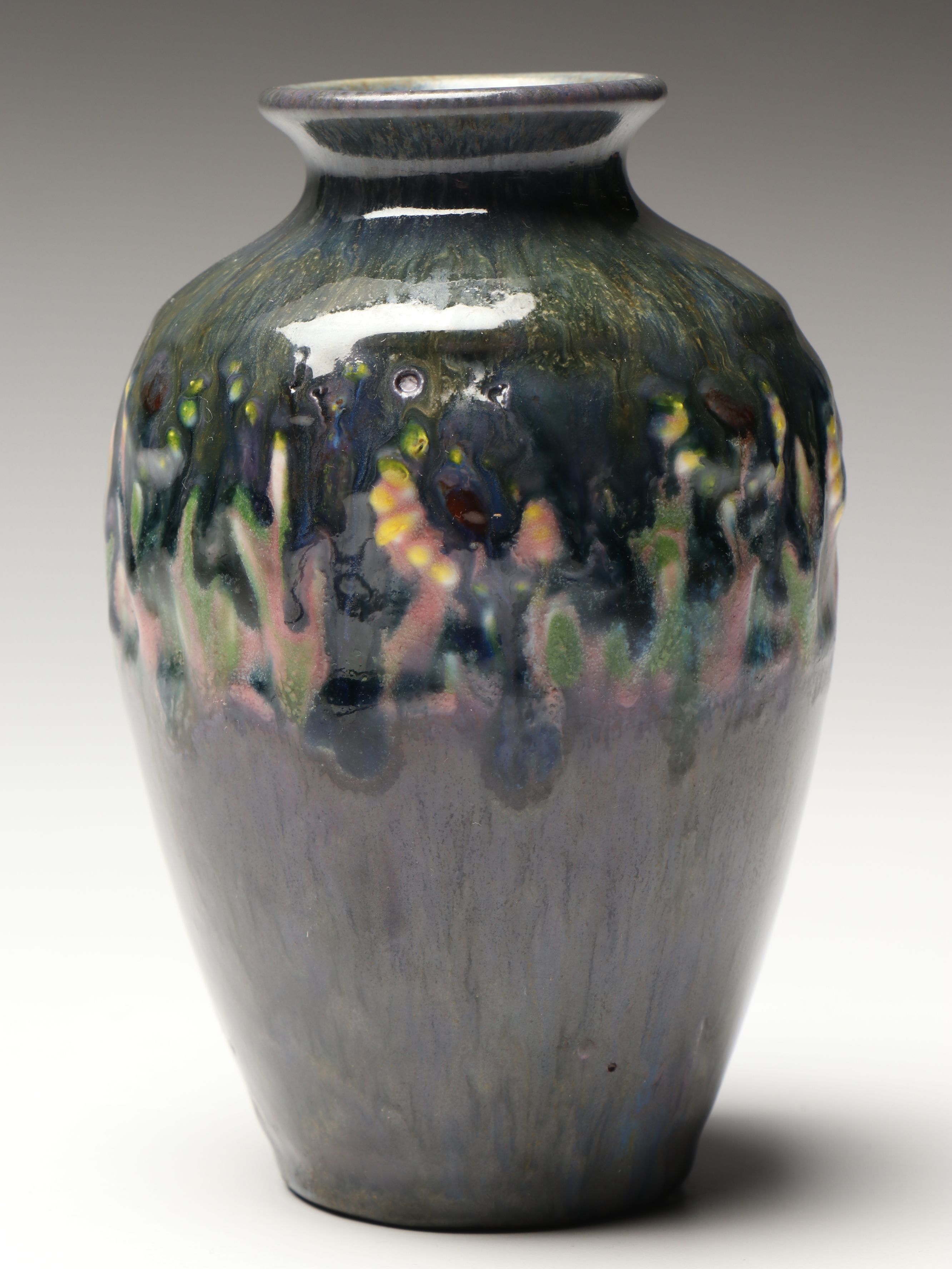 Rookwood Pottery Floral Ceramic Vase, Early to Mid-20th Century