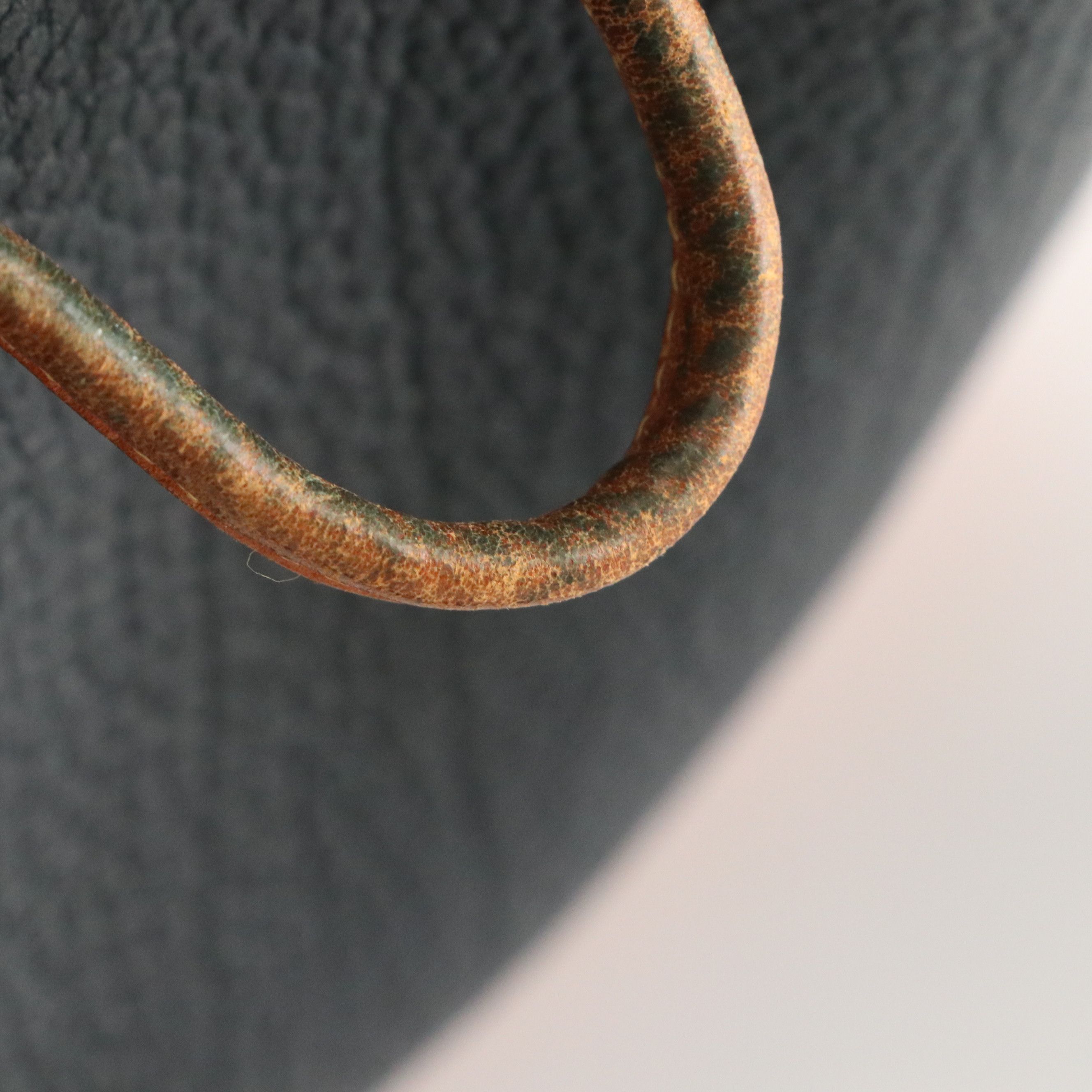 Dooney & Bourke Drawstring Bucket Bag in Navy Blue All-Weather & Brown Leather