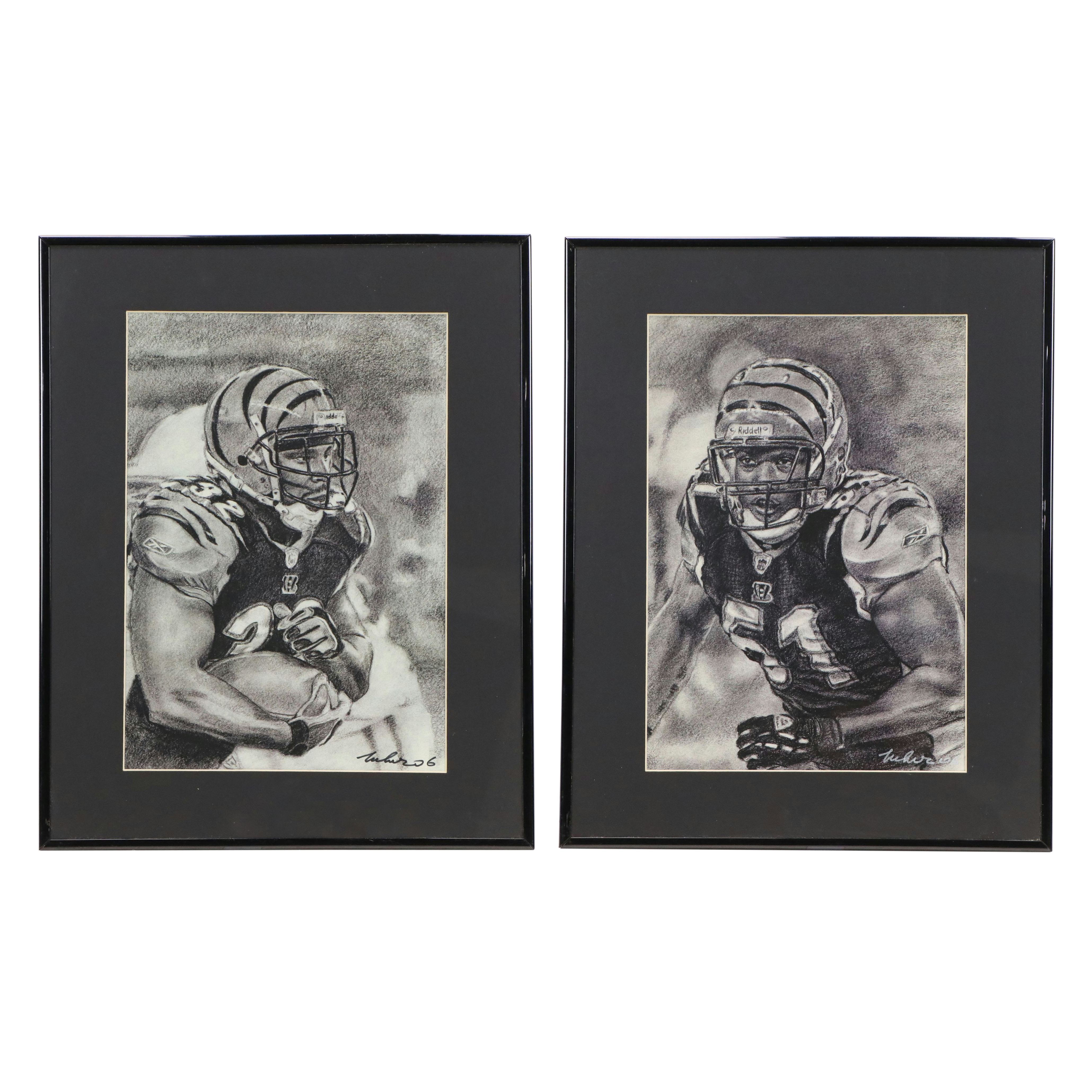 Digital Print Portraits of Bengals Football Players, 2006