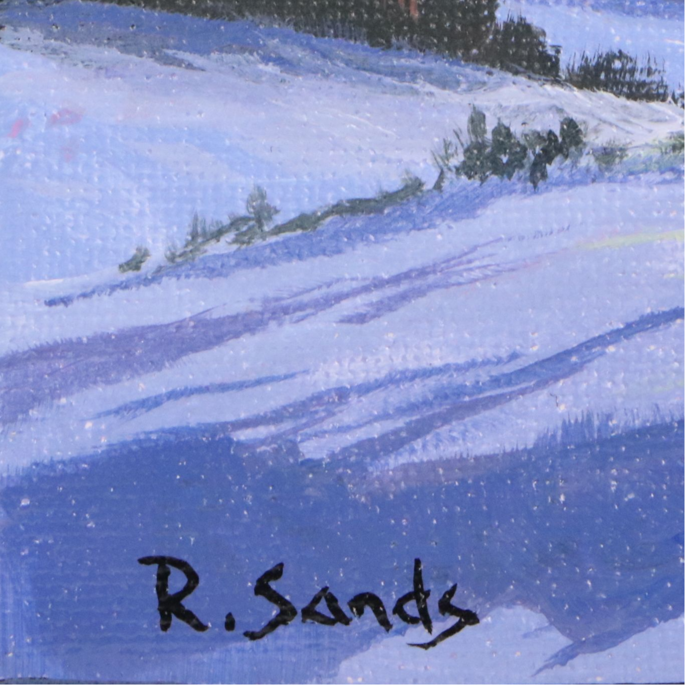 Rosie Sands Acrylic Painting of Snowy Landscape, 2025