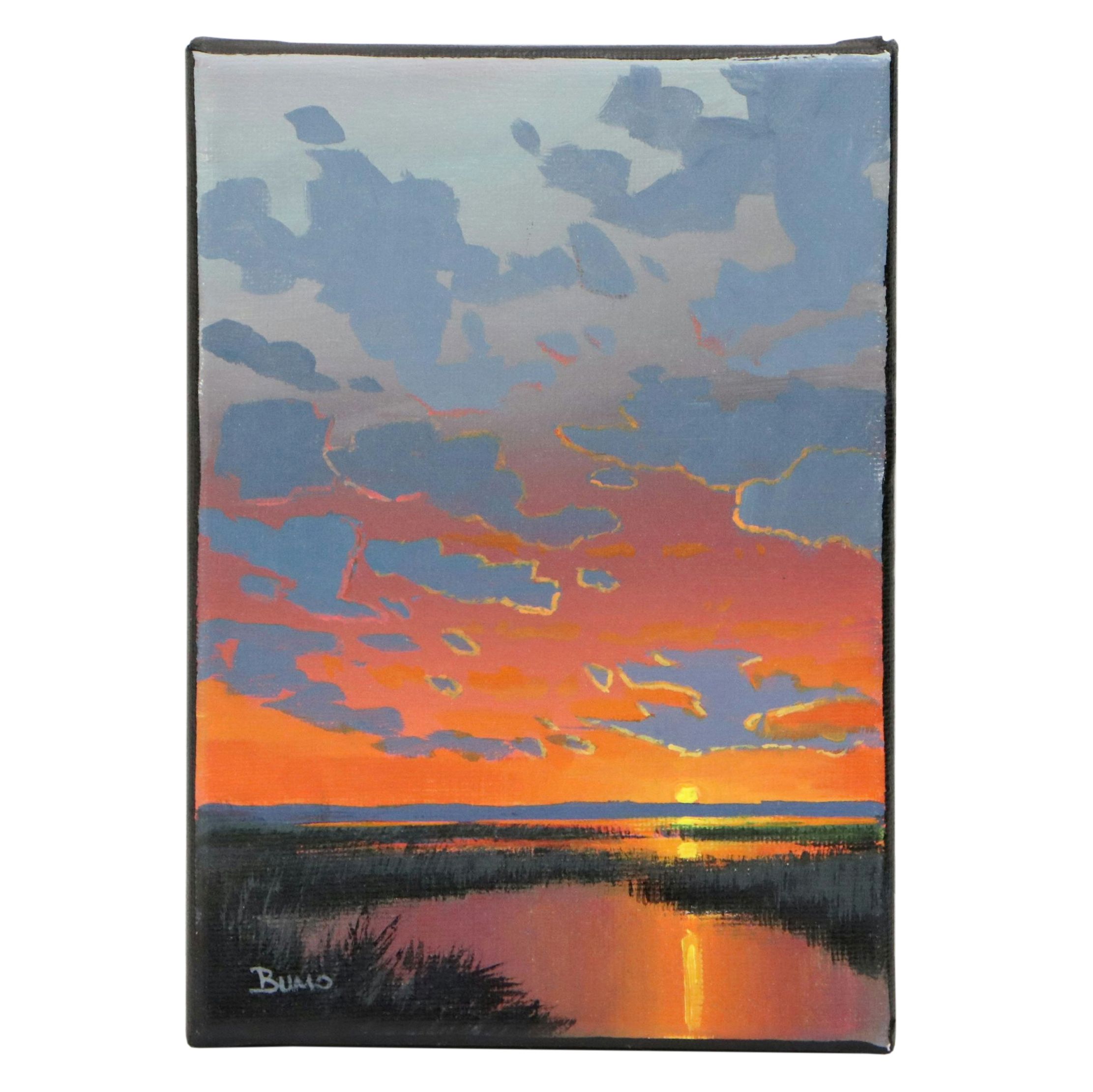 Doug "Bumo" Johnpeer Acrylic Painting of Sunset Landscape, 2024