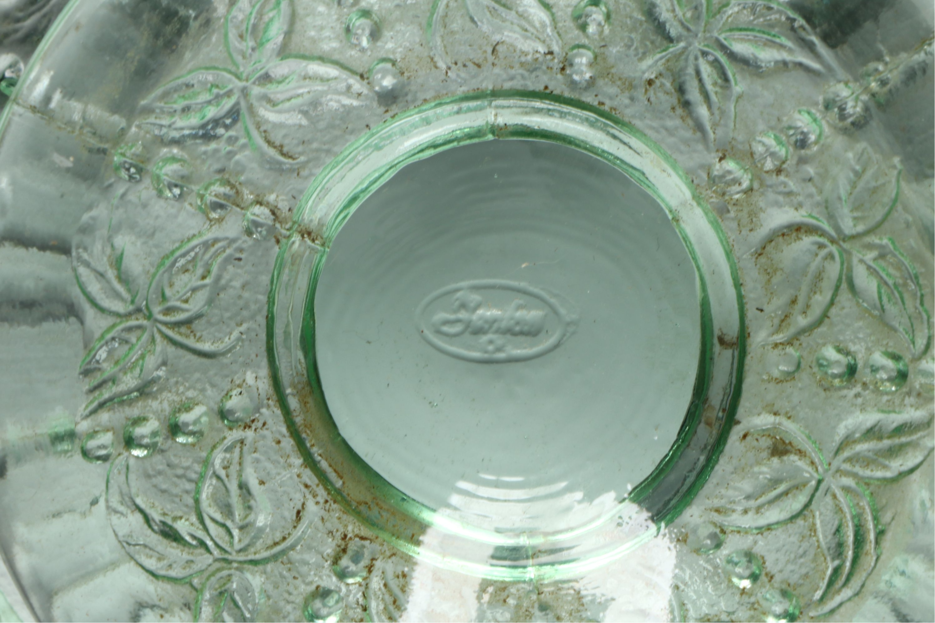 Fenton Hand-Painted Floral Glass Fairy Lamp with S. Clarke Fairy Lamp