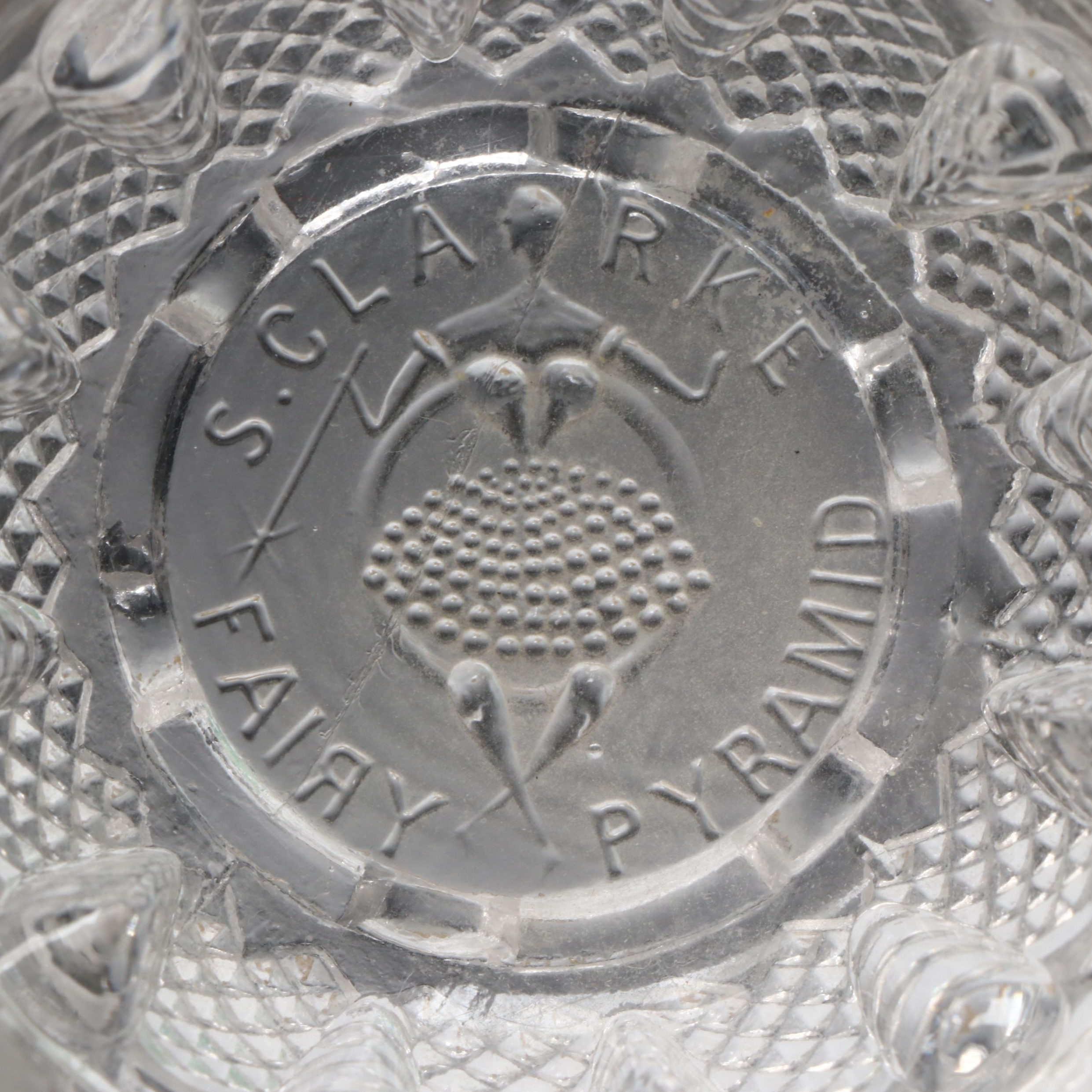 Fenton Hand-Painted Floral Glass Fairy Lamp with S. Clarke Fairy Lamp