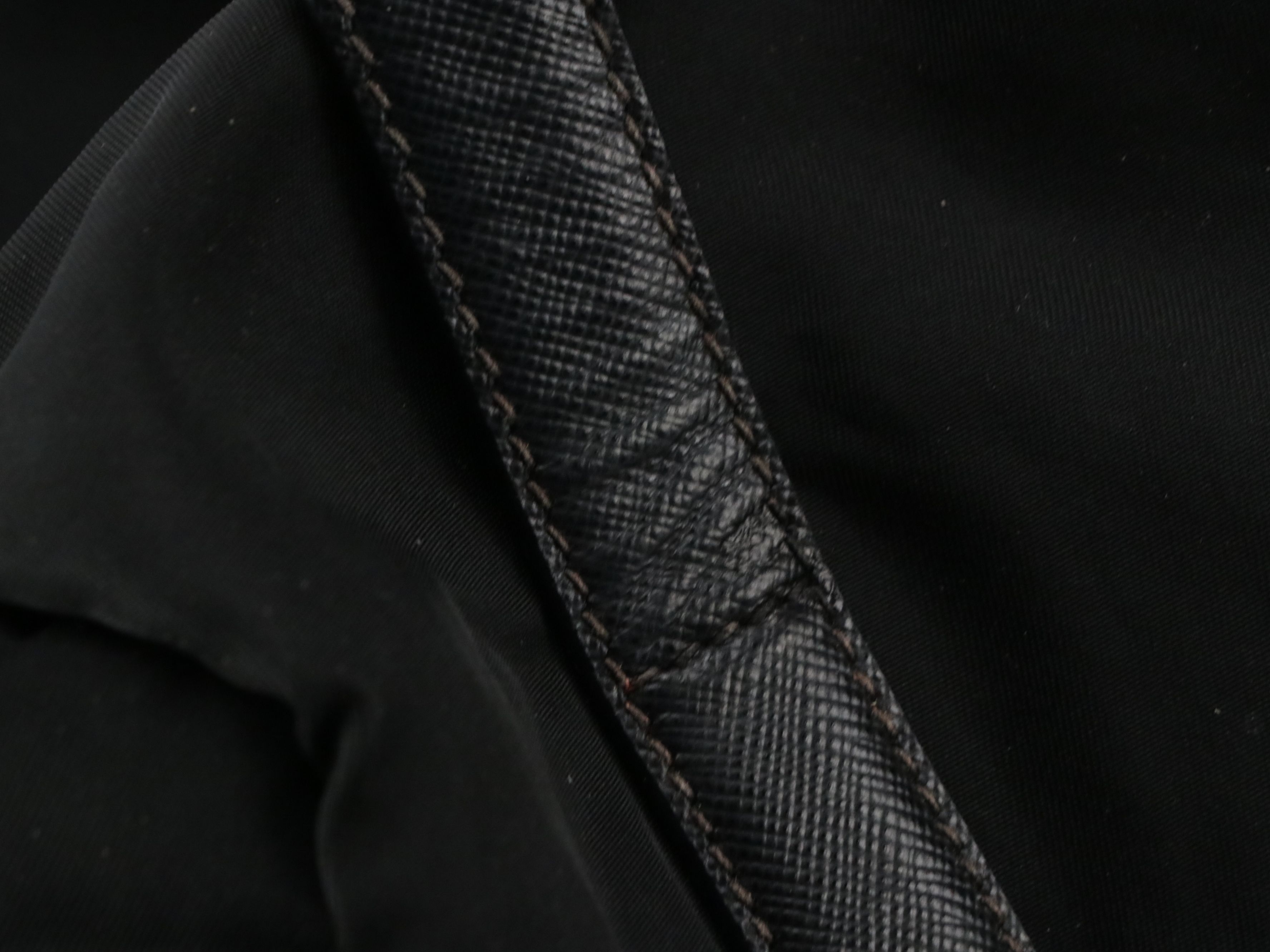 Prada Small Boston Bag in Black Tessuto Nylon and Leather