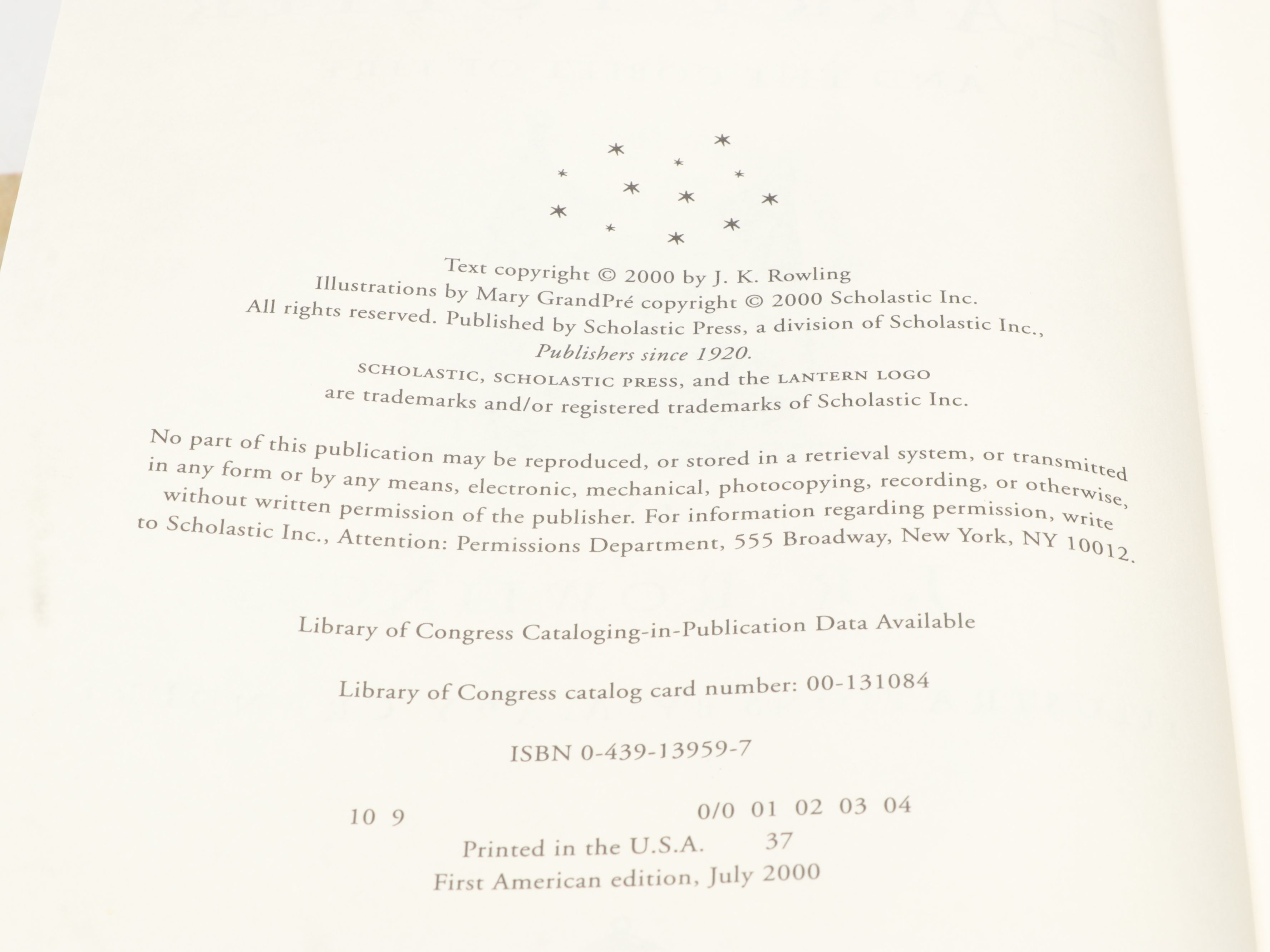 First American Edition "Harry Potter" Complete Series by J. K. Rowling