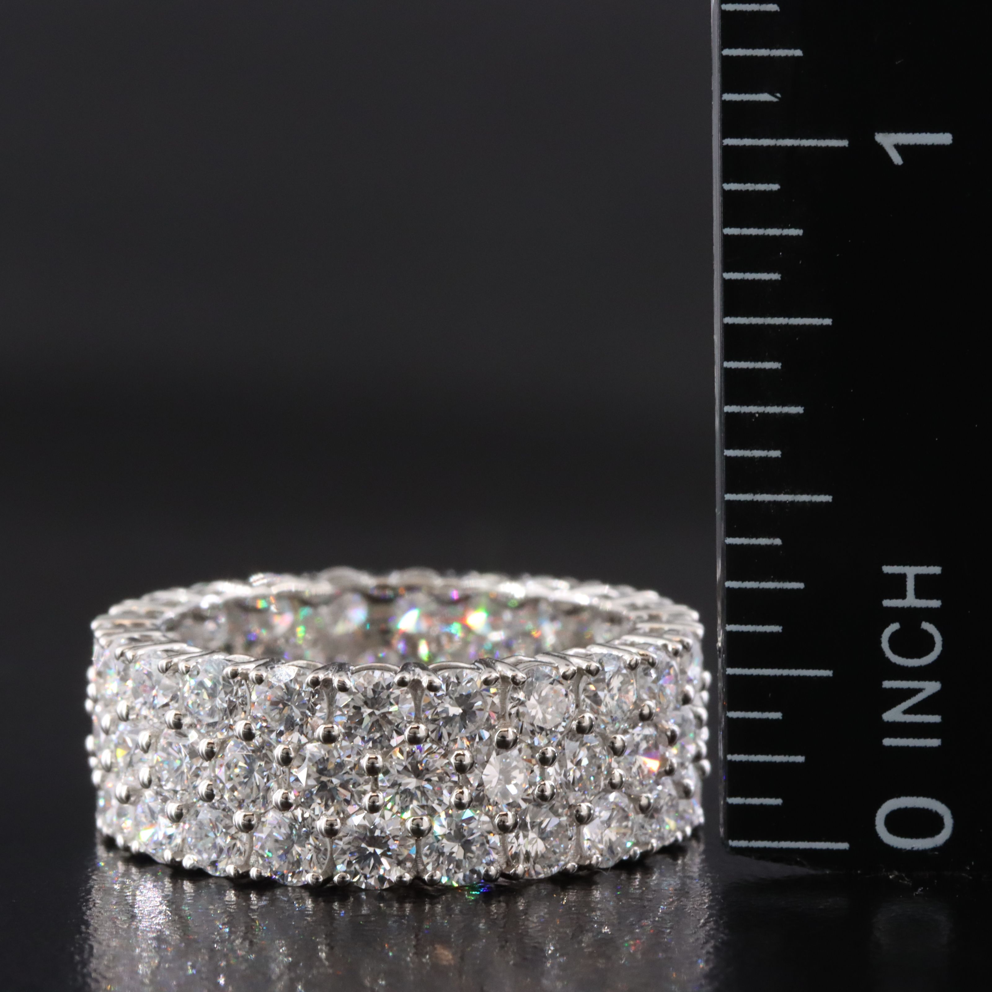 Platinum 6.47 CTW Lab Grown Diamond Eternity Band