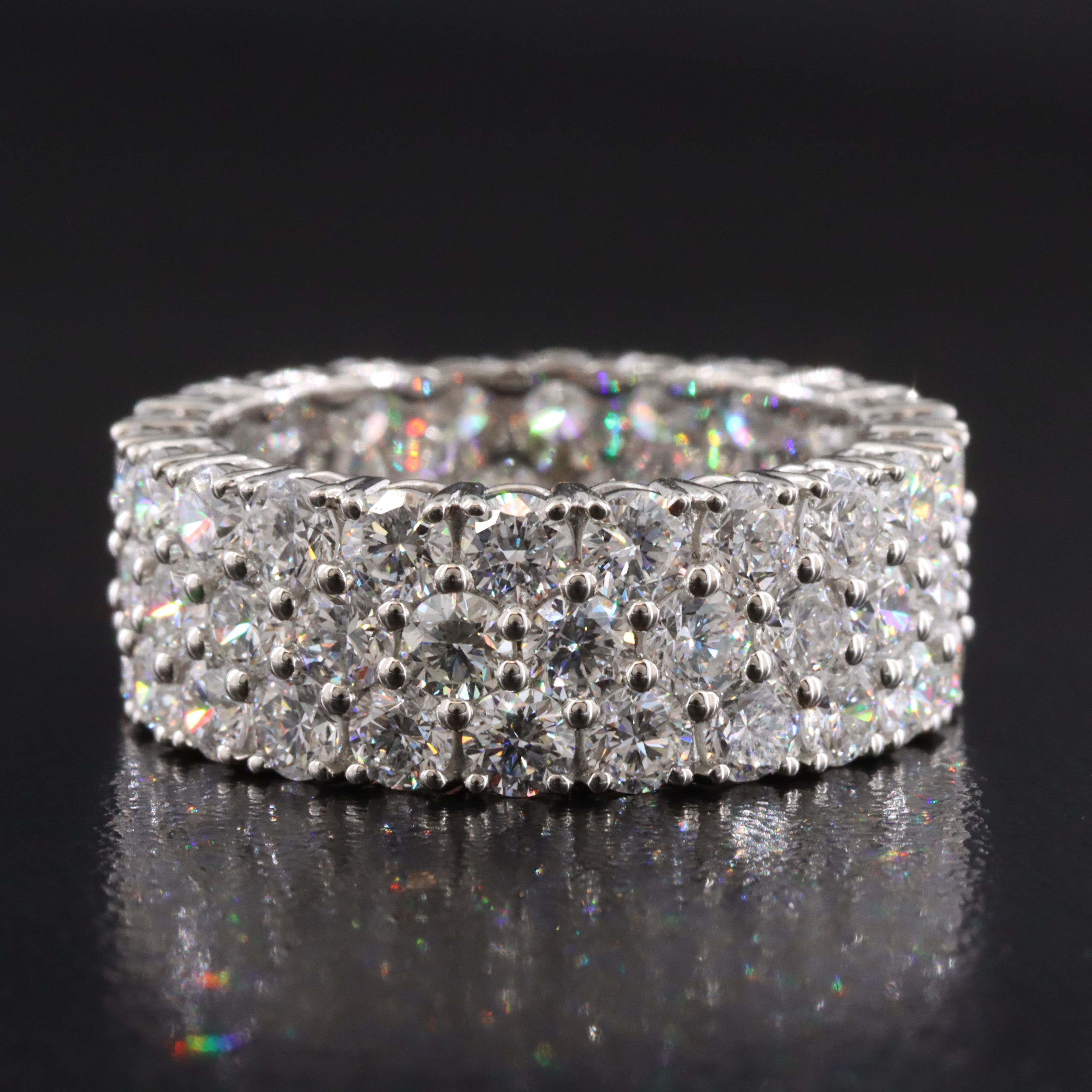 Platinum 6.47 CTW Lab Grown Diamond Eternity Band